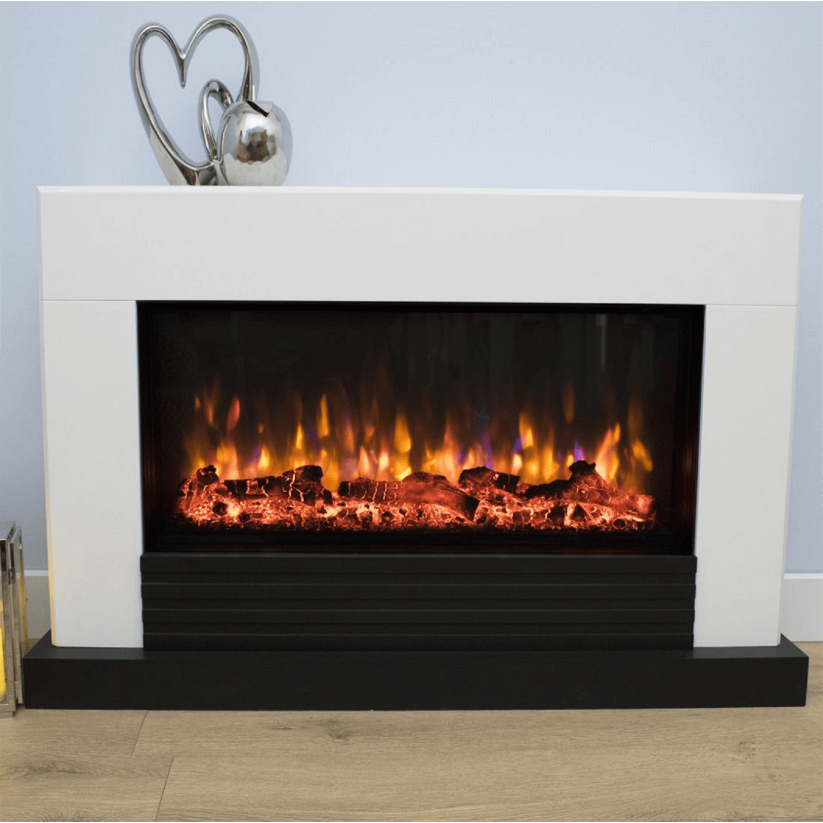 Suncrest Raby Electric Fire Suite with Flat to Wall Fitting White