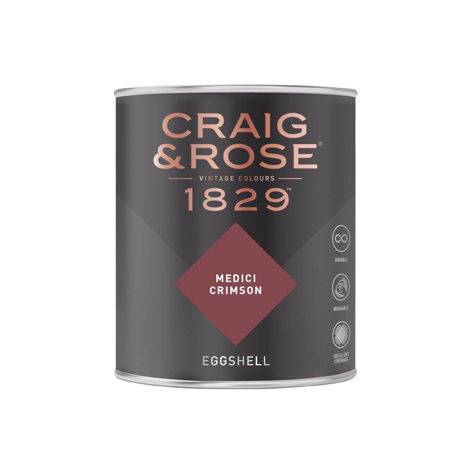 Craig & Rose 1829 Eggshell Paint Medici Crimson - 750ml