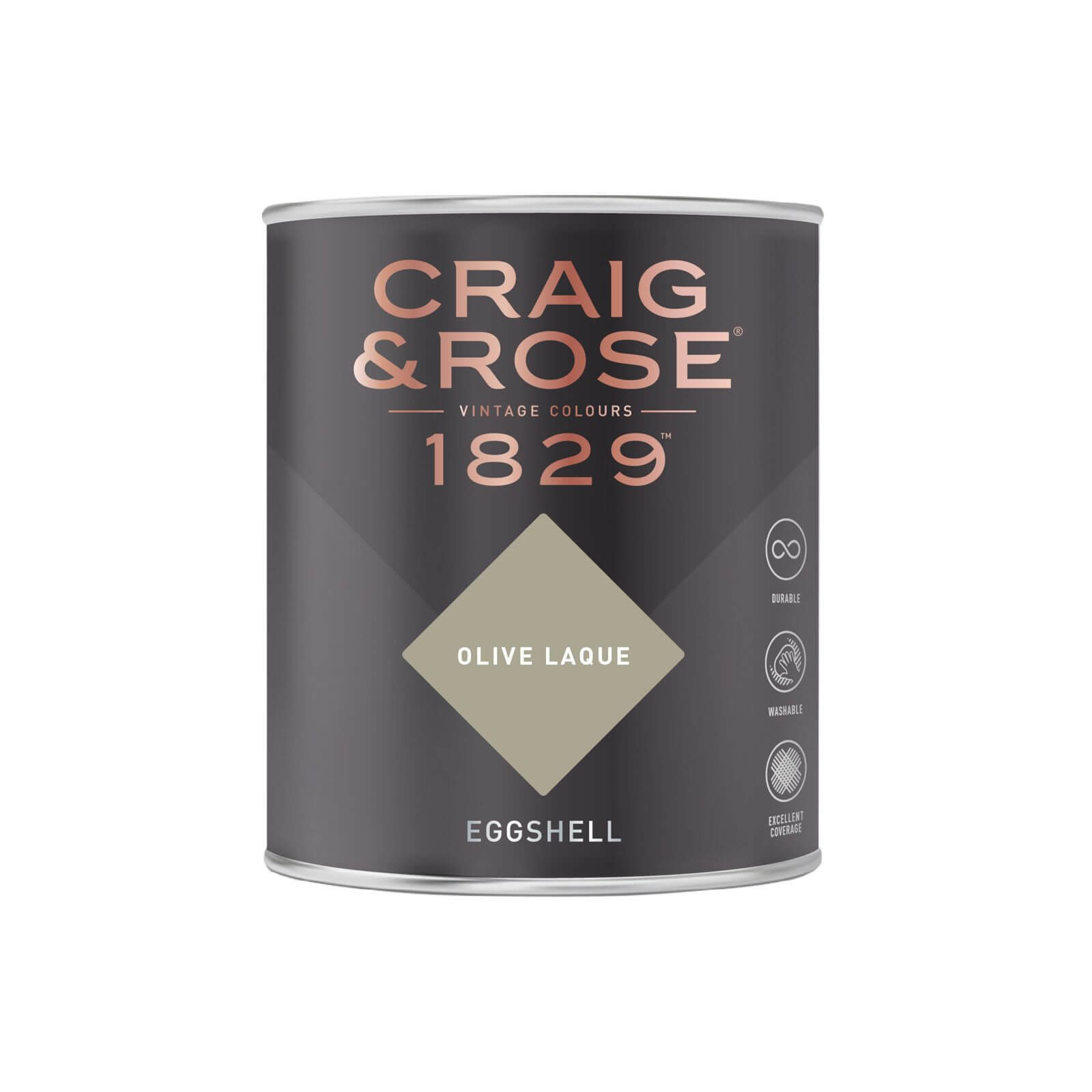 Craig & Rose 1829 Eggshell Paint Olive Laque - 750ml
