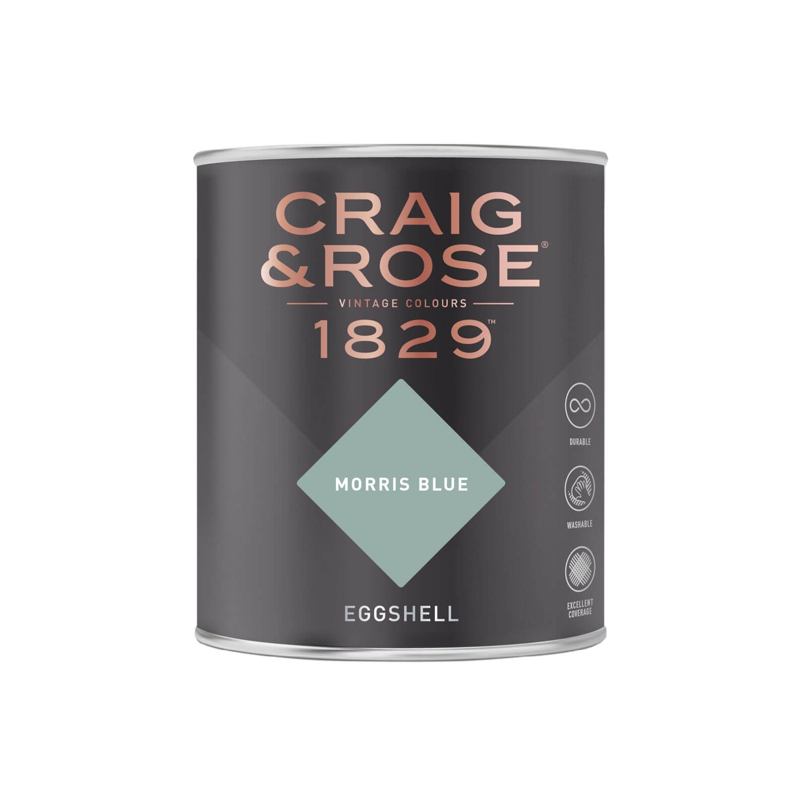 Craig & Rose 1829 Eggshell Paint Morris Blue - 750ml