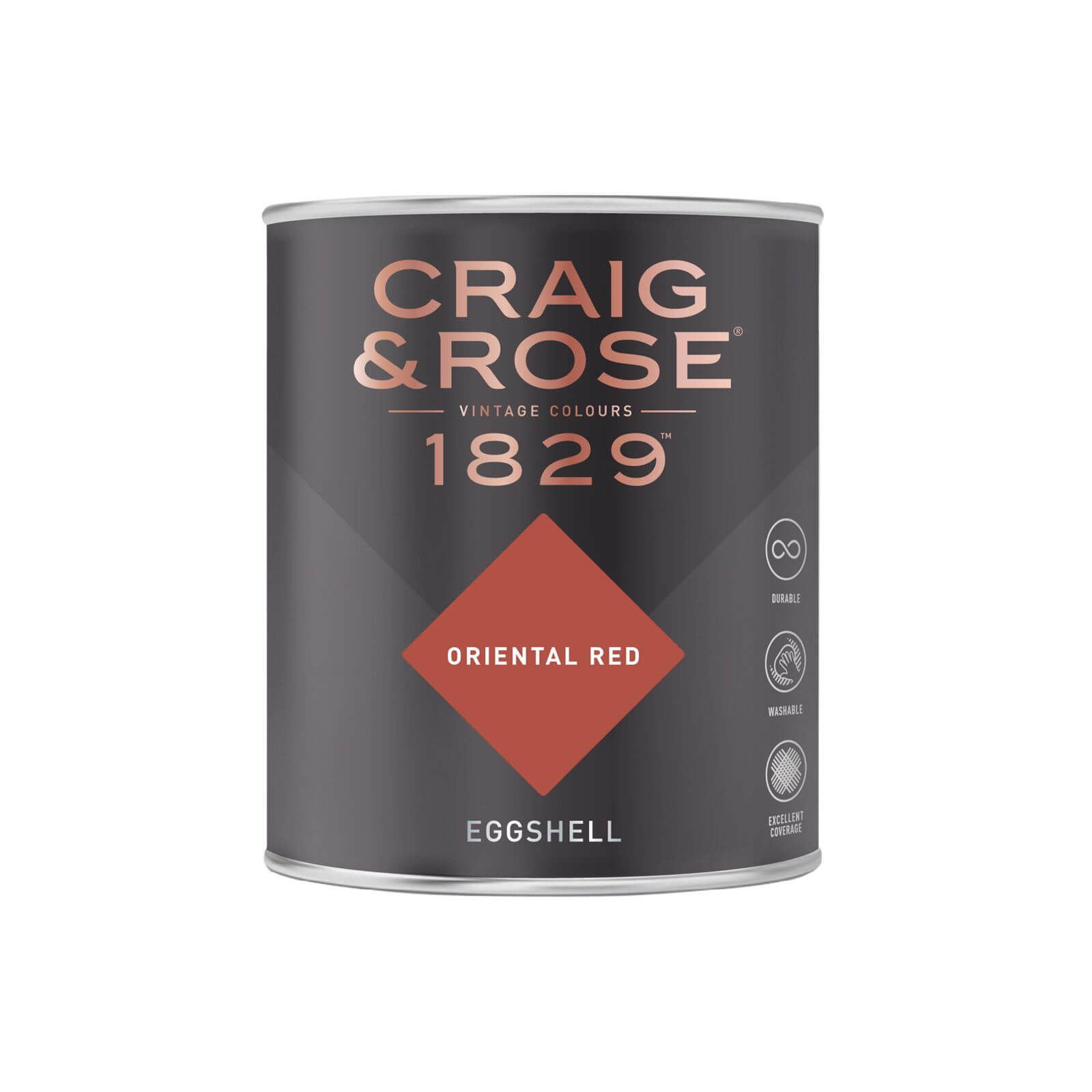 Craig & Rose 1829 Eggshell Paint Oriental Red - 750ml