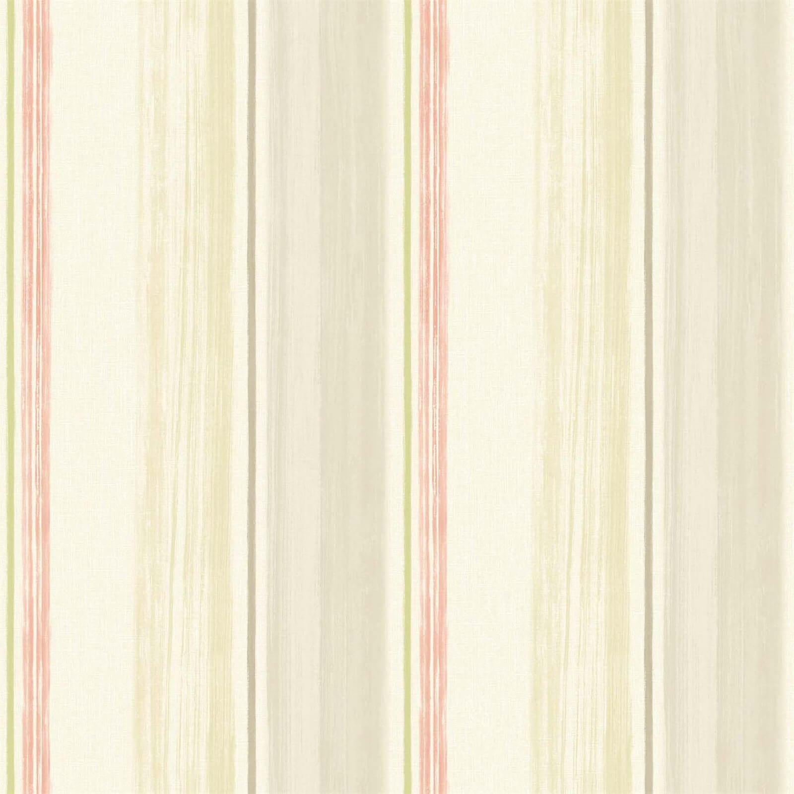 Grandeco Painterly Stripe Pastel Pink Wallpaper