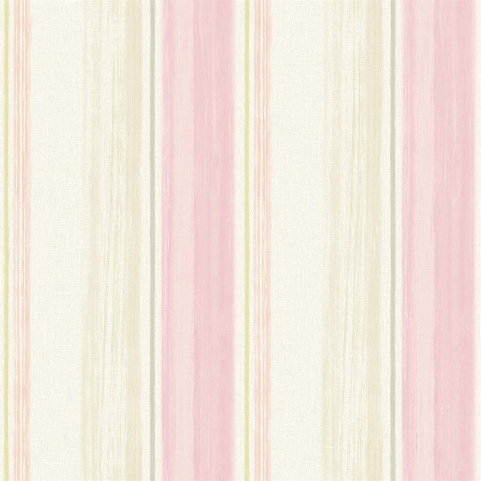 Grandeco Painterly Stripe Pink Wallpaper
