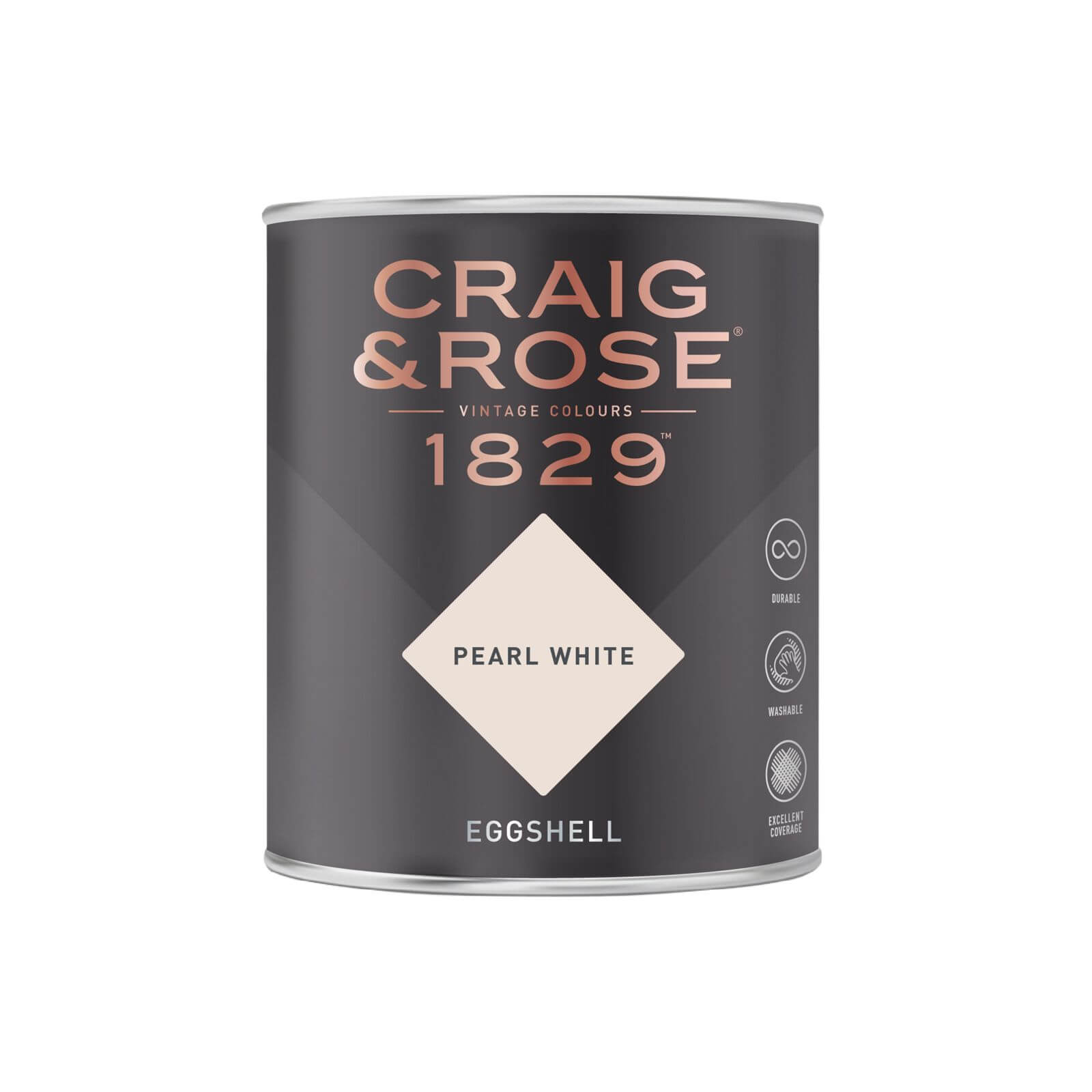 Craig & Rose 1829 Eggshell Paint Pearl White - 750ml