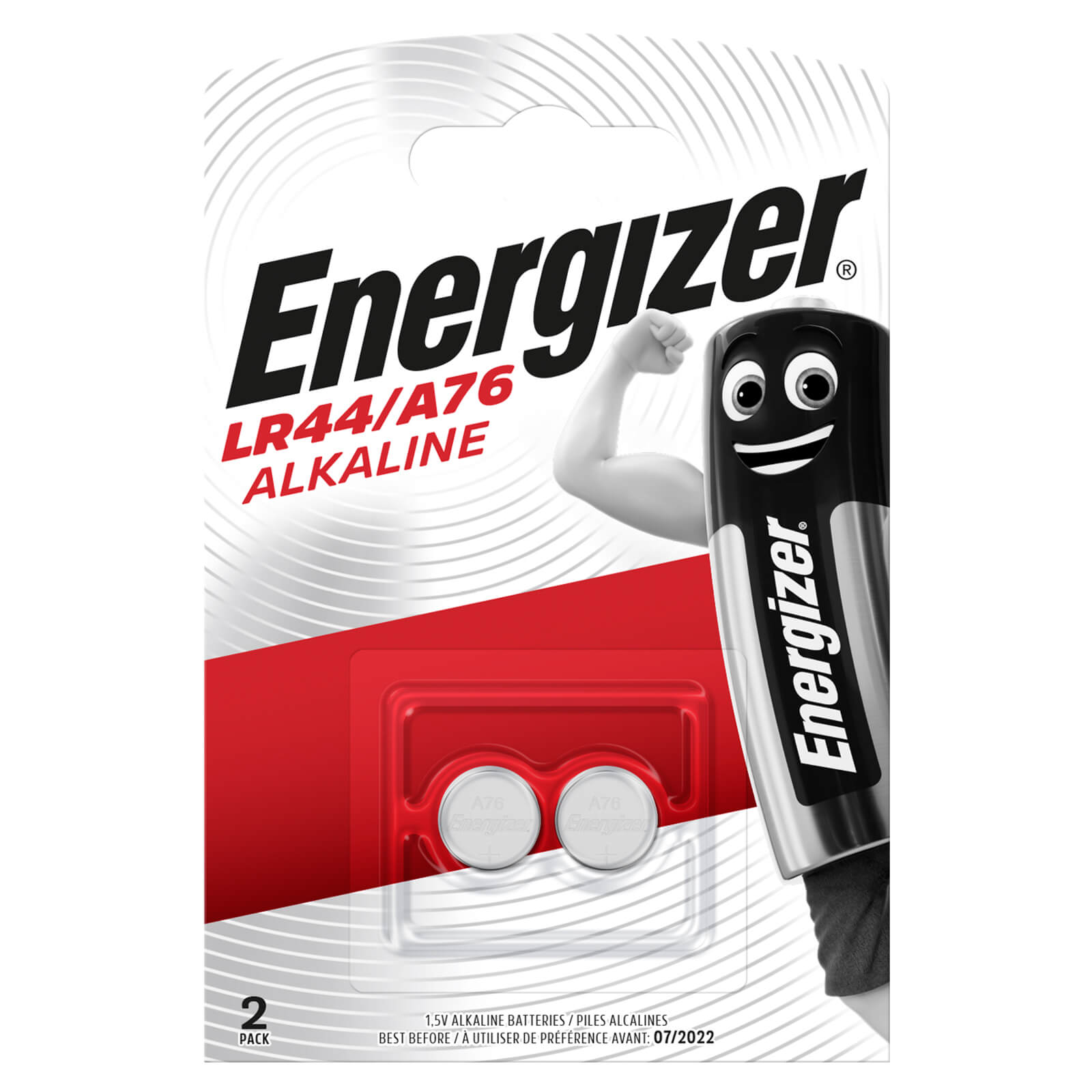 Energizer LR44 Alkaline Button Batteries - 2 Pack
