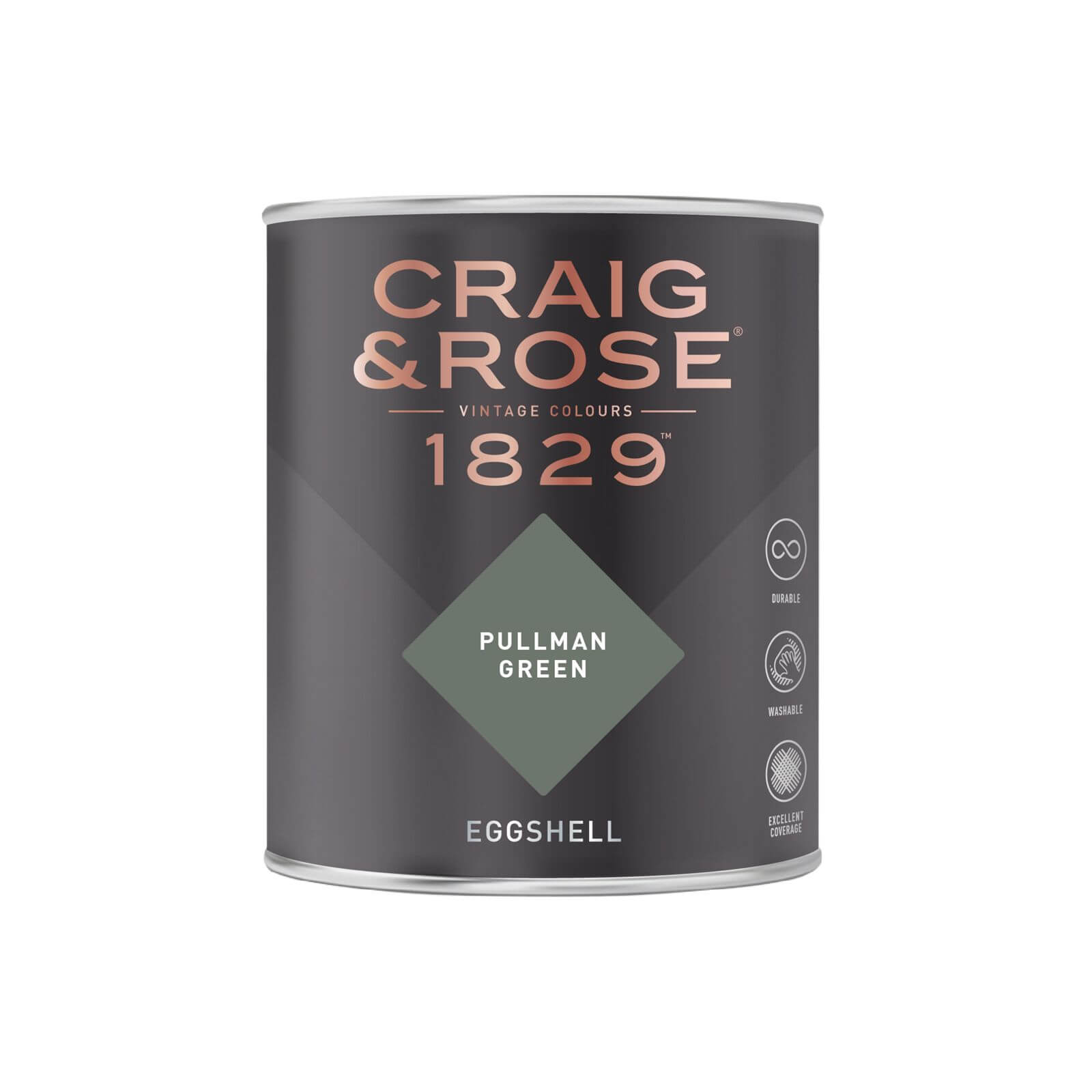 Craig & Rose 1829 Eggshell Paint Pullman Green - 750ml
