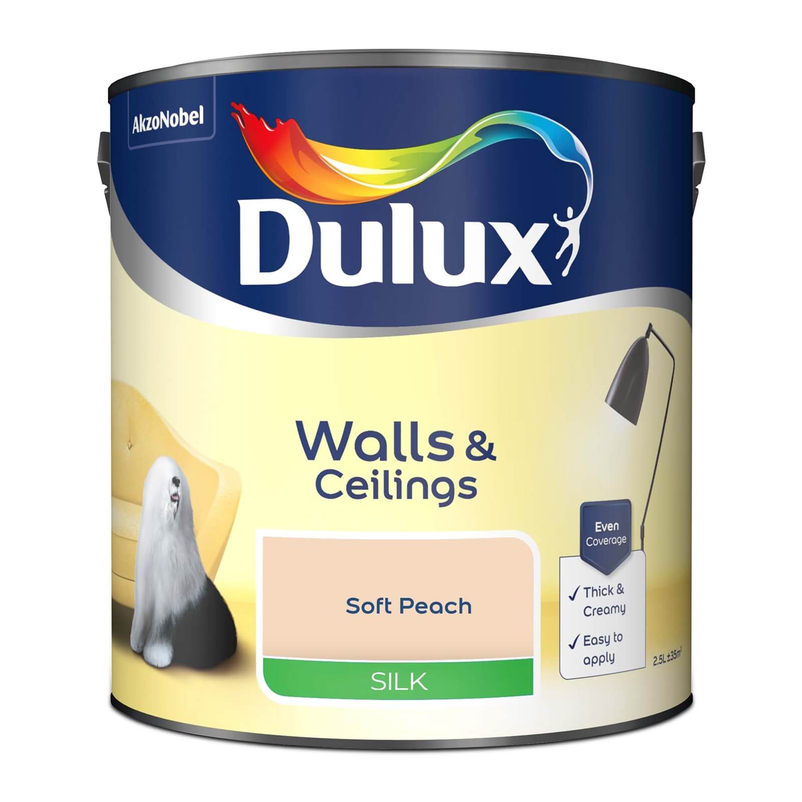 Dulux Silk Emulsion Paint Soft Peach - 2.5L