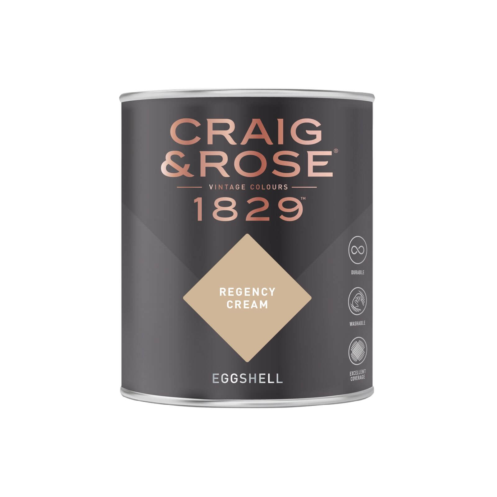 Craig & Rose 1829 Eggshell Paint Regency Cream - 750ml