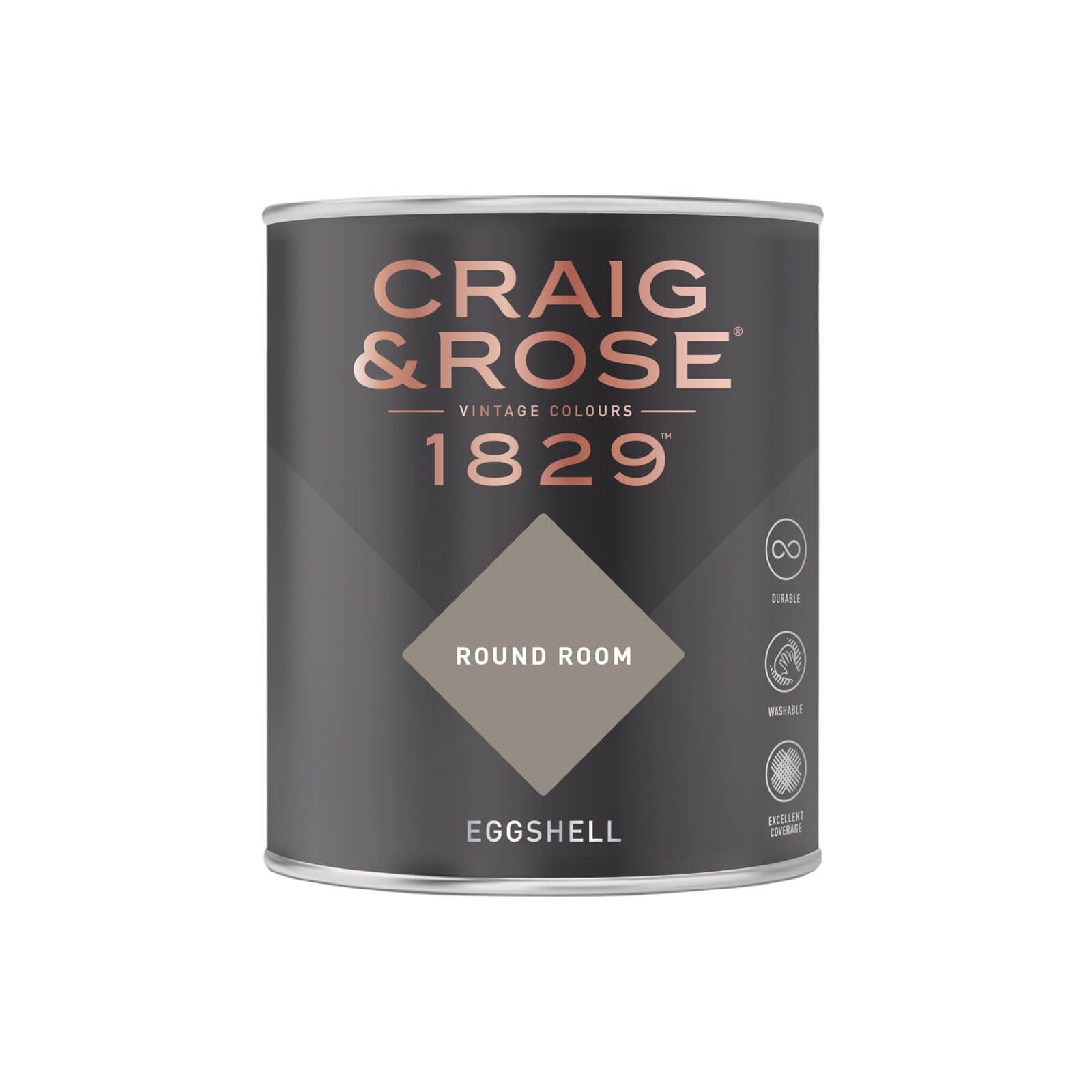 Craig & Rose 1829 Eggshell Paint Round Room - 750ml