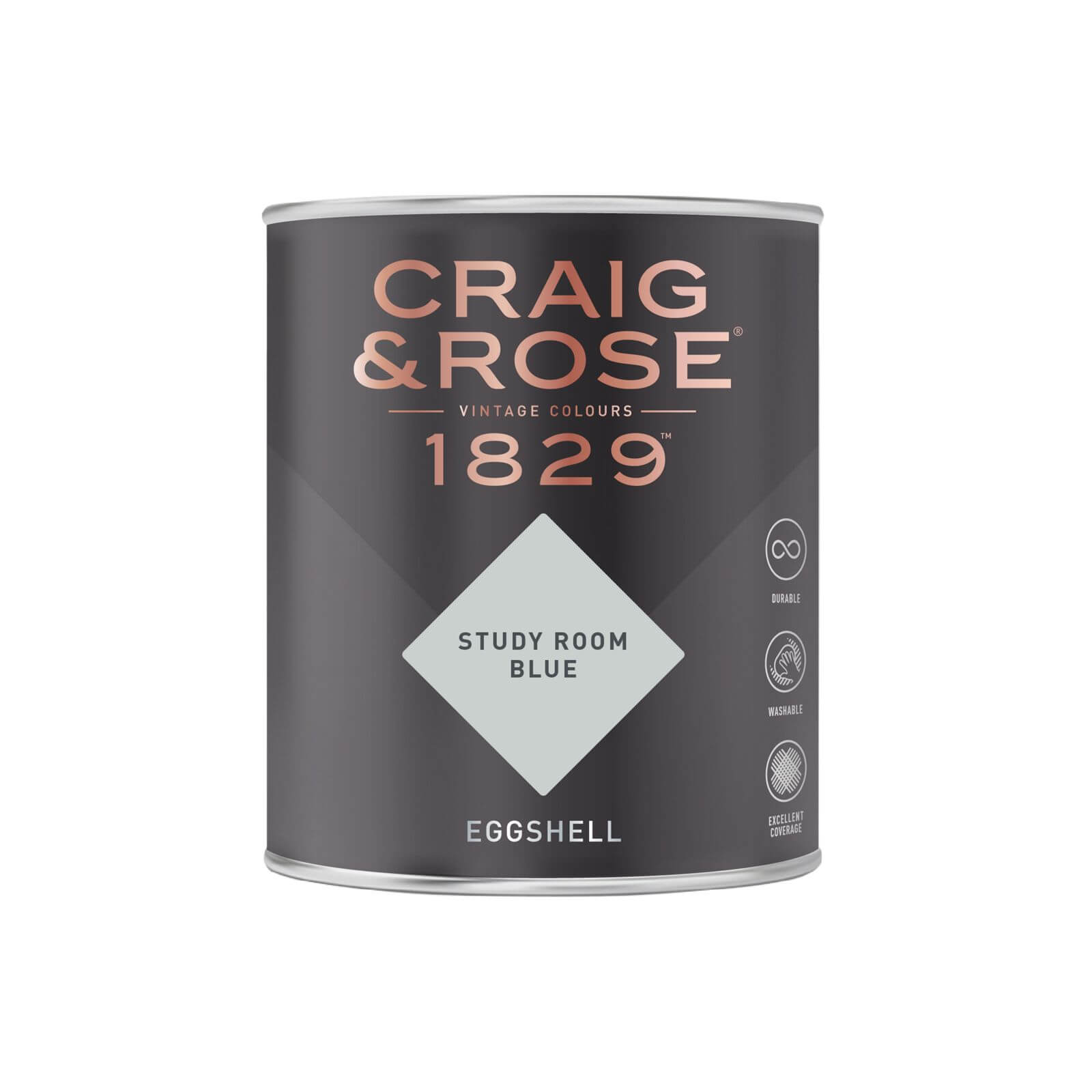 Craig & Rose 1829 Eggshell Paint Study Room Blue - 750ml
