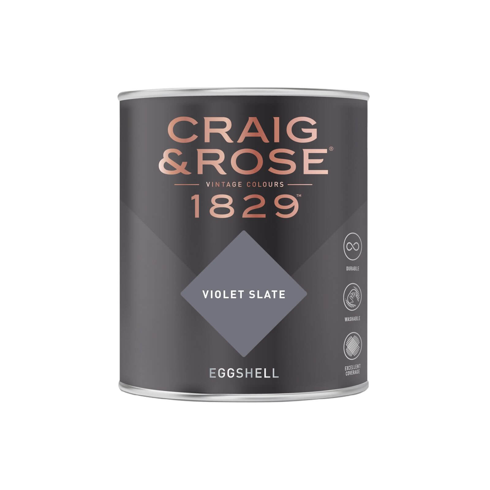 Craig & Rose 1829 Eggshell Paint Violet Slate - 750ml