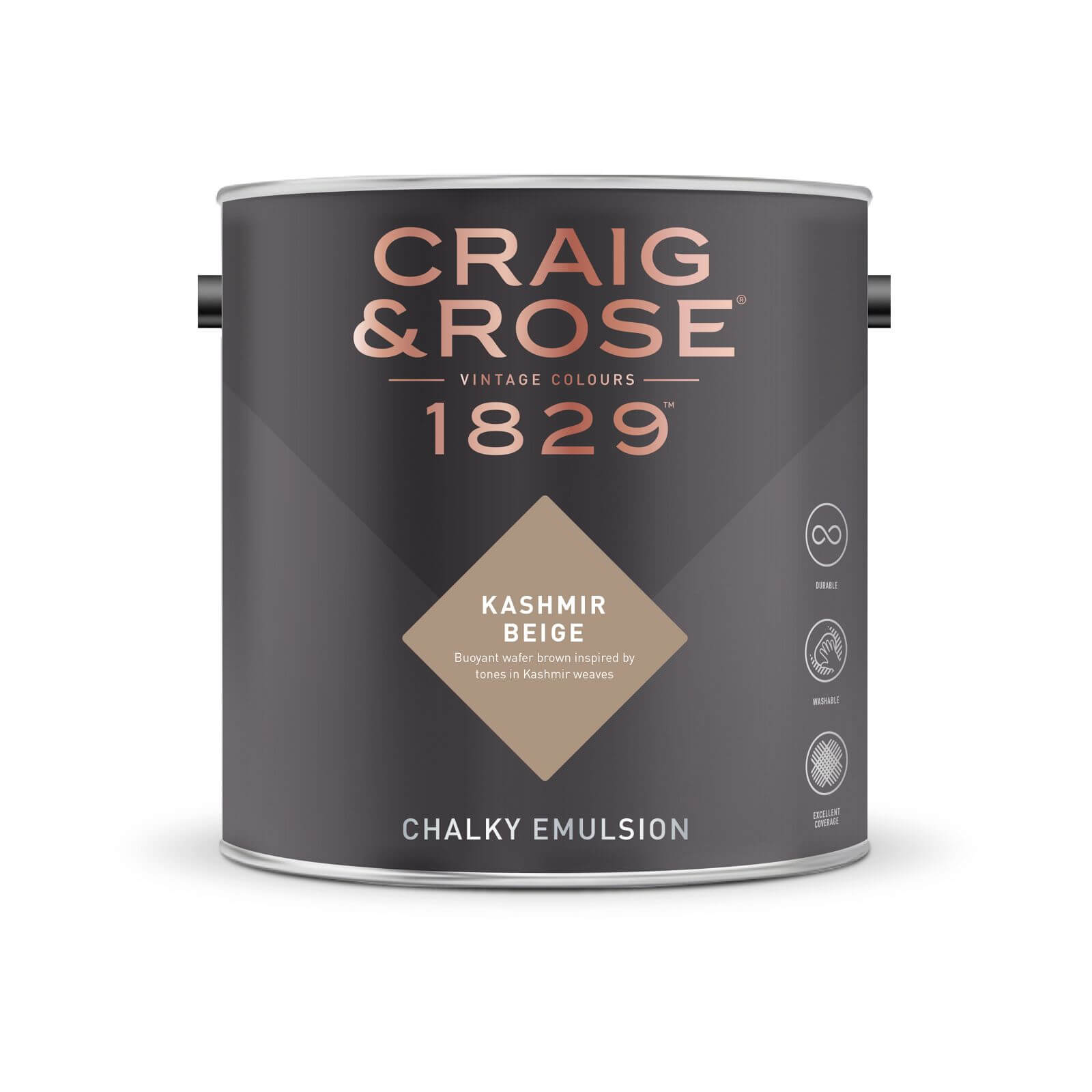 Craig & Rose 1829 Chalky Emulsion Paint Kashmir Beige - 2.5L