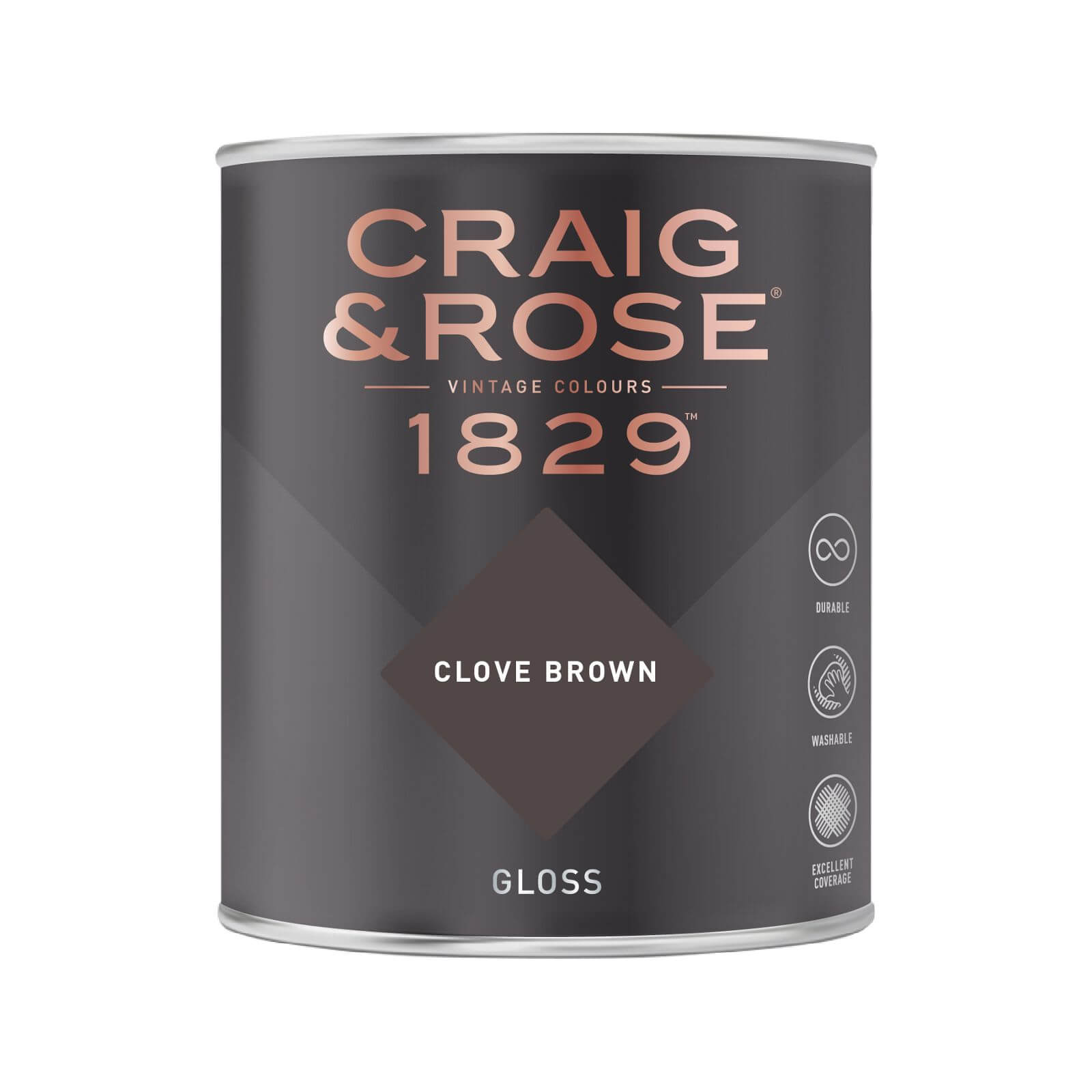 Craig & Rose 1829 Gloss Paint Clove Brown - 750ml