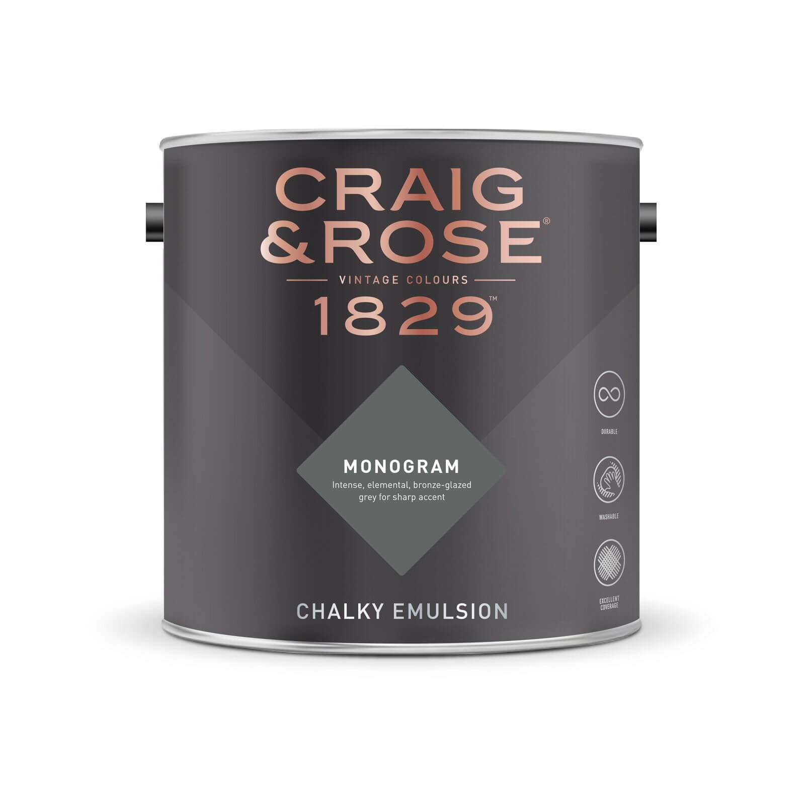 Craig & Rose 1829 Chalky Matt Emulsion Paint Monogram - 2.5L