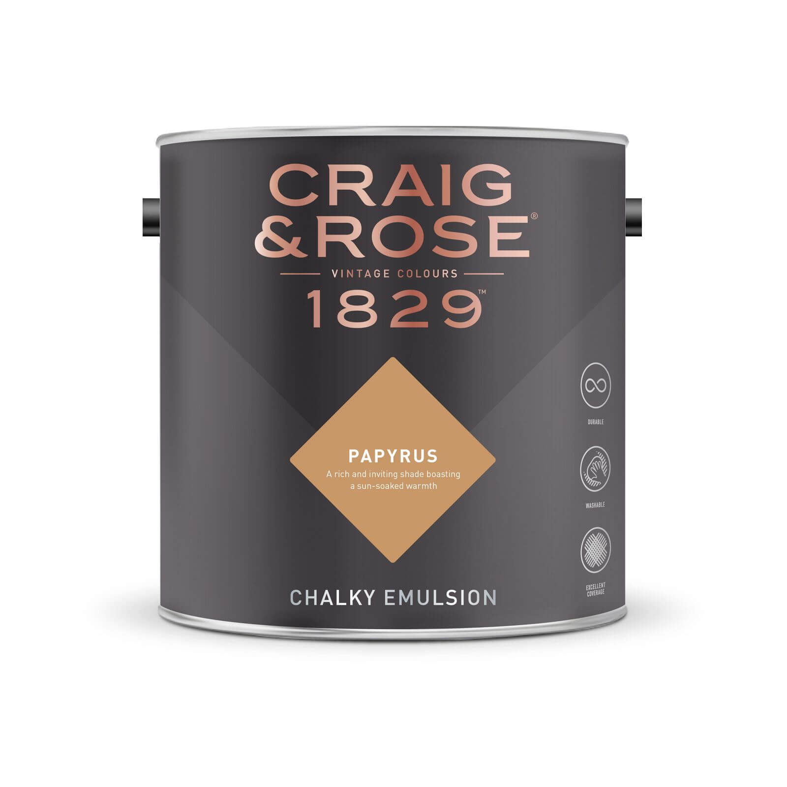 Craig & Rose 1829 Chalky Matt Emulsion Paint Papyrus - 2.5L