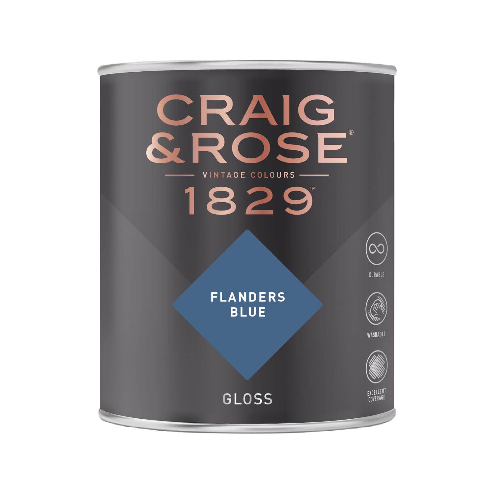 Craig & Rose 1829 Gloss Paint Flanders Blue - 750ml