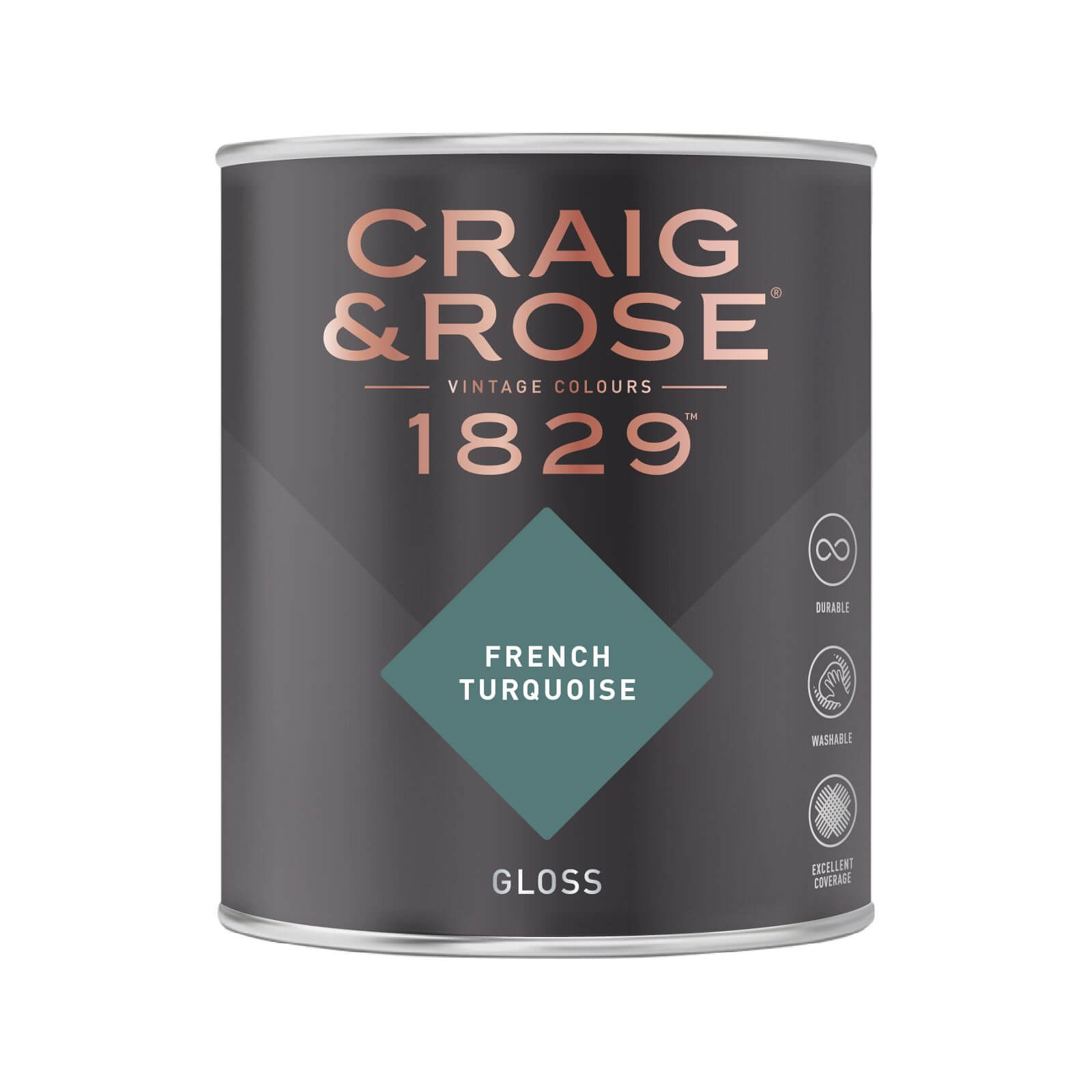 Craig & Rose 1829 Gloss Paint French Turquoise - 750ml