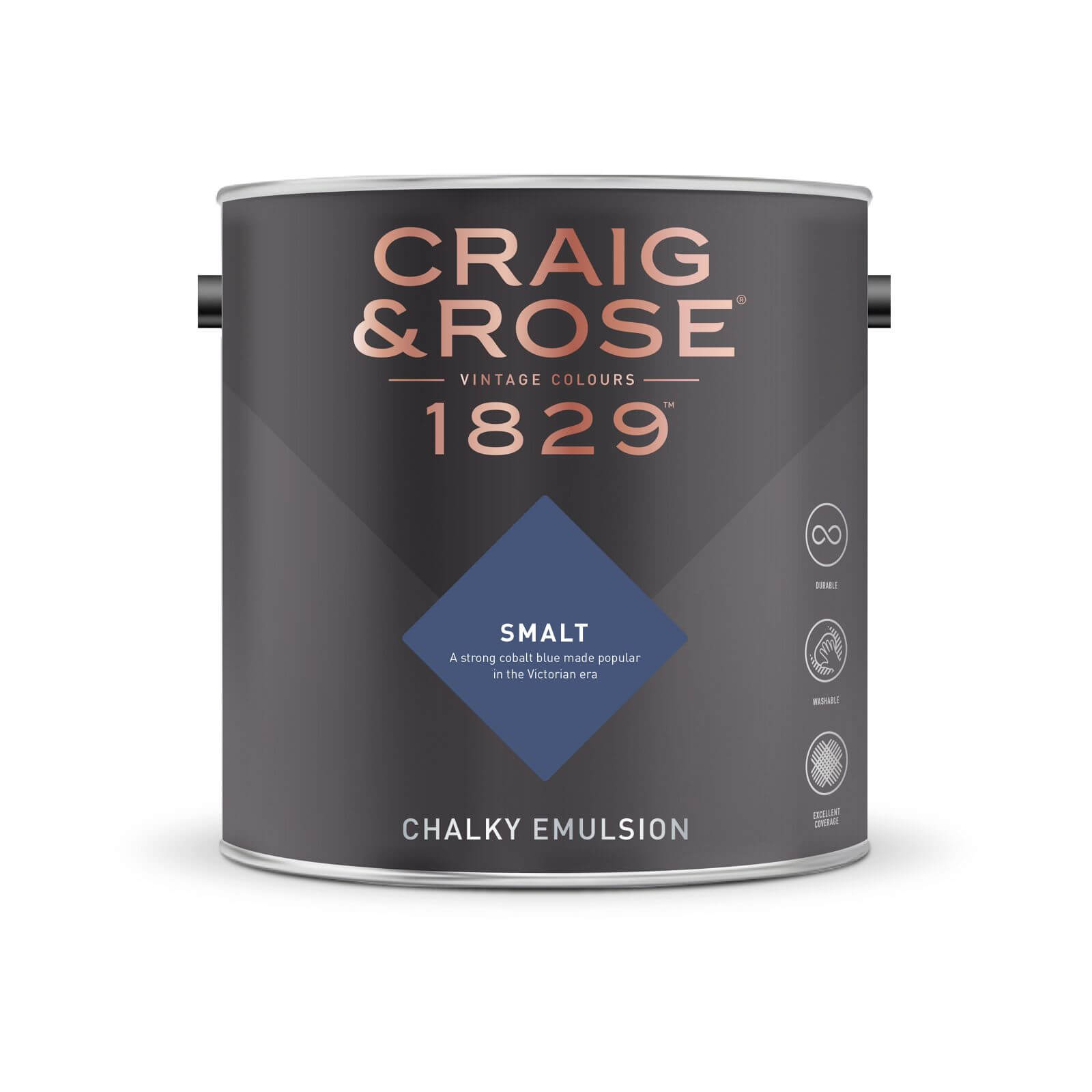 Craig & Rose 1829 Chalky Matt Emulsion Paint Smalt - 2.5L
