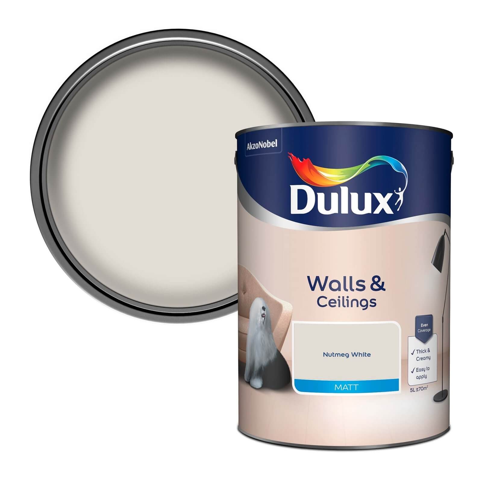 Dulux Natural Hints Matt Emulsion Paint Nutmeg White - 5L