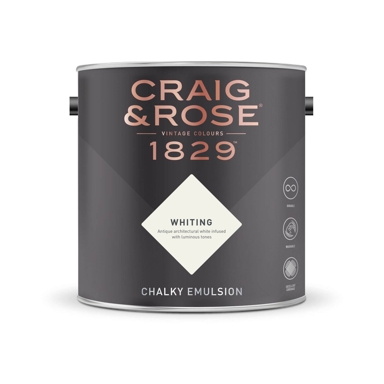 Craig & Rose 1829 Chalky Matt Emulsion Paint Whiting - 2.5L