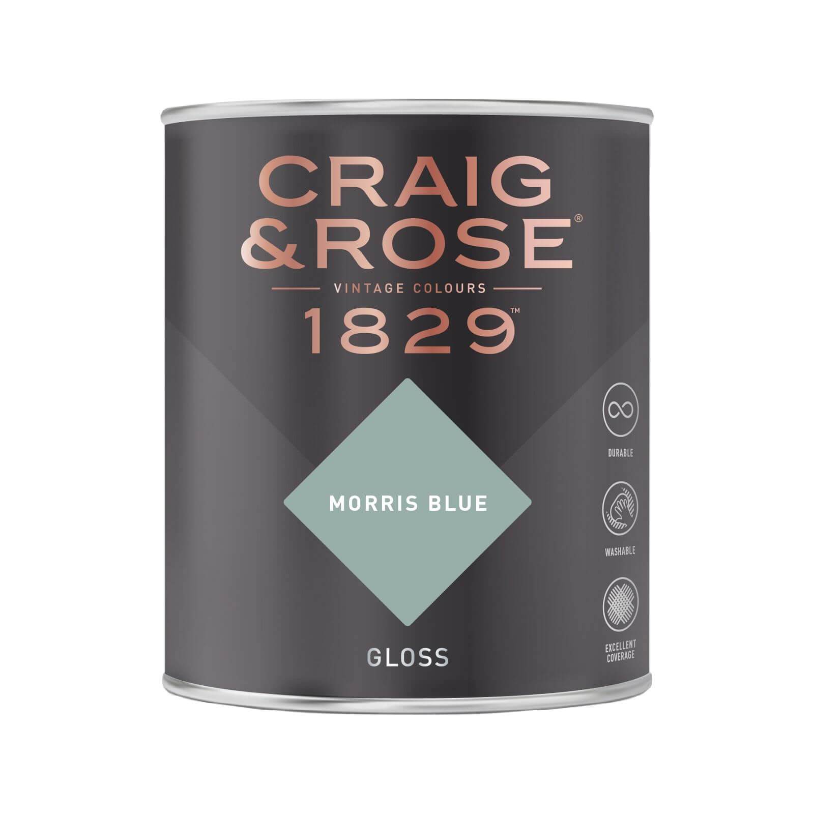 Craig & Rose 1829 Gloss Paint Morris Blue - 750ml