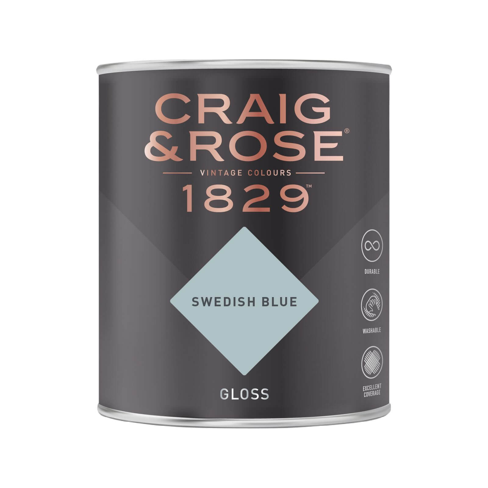 Craig & Rose 1829 Gloss Paint Swedish Blue -750ml