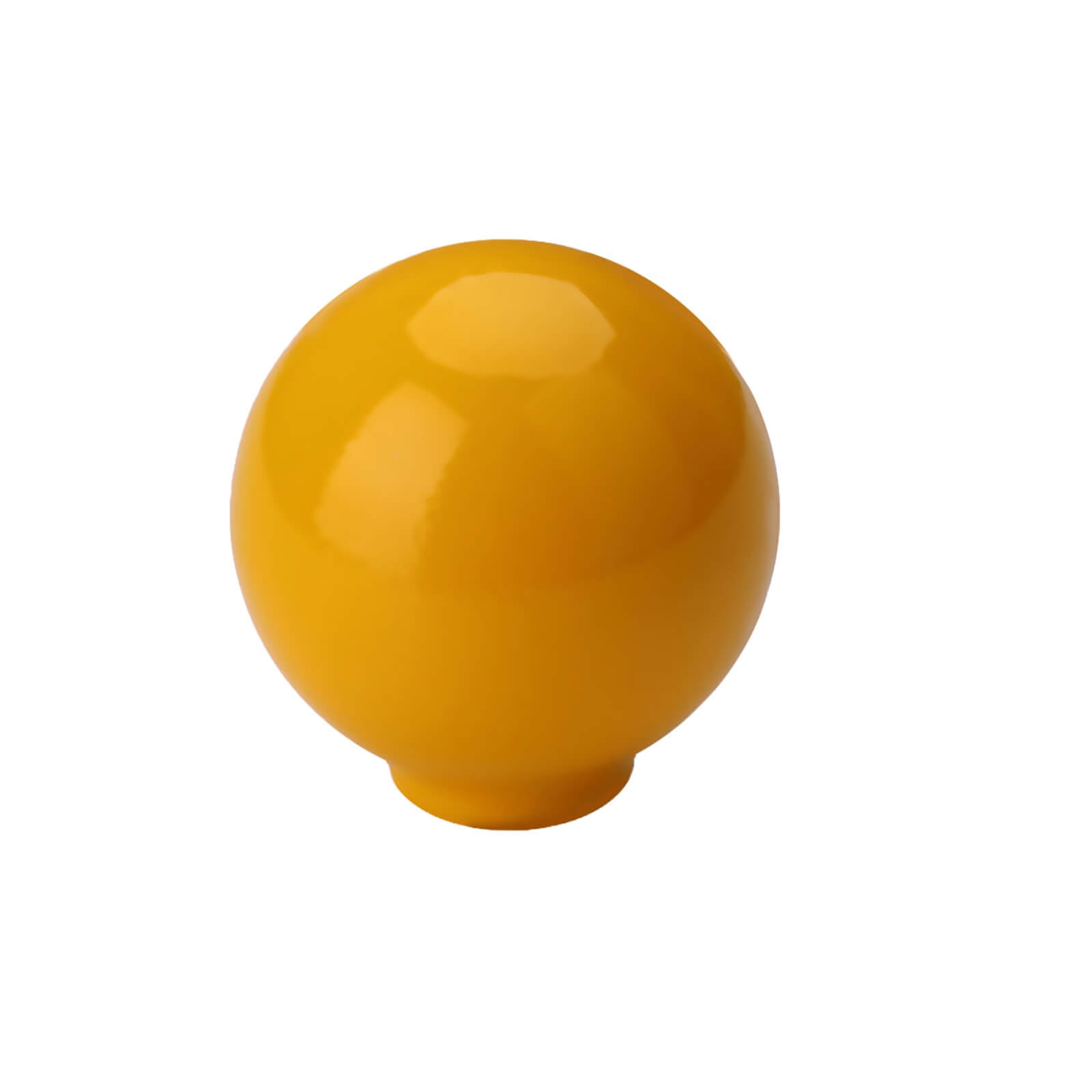 Plastic Round Knob - Kids Yellow - 28mm