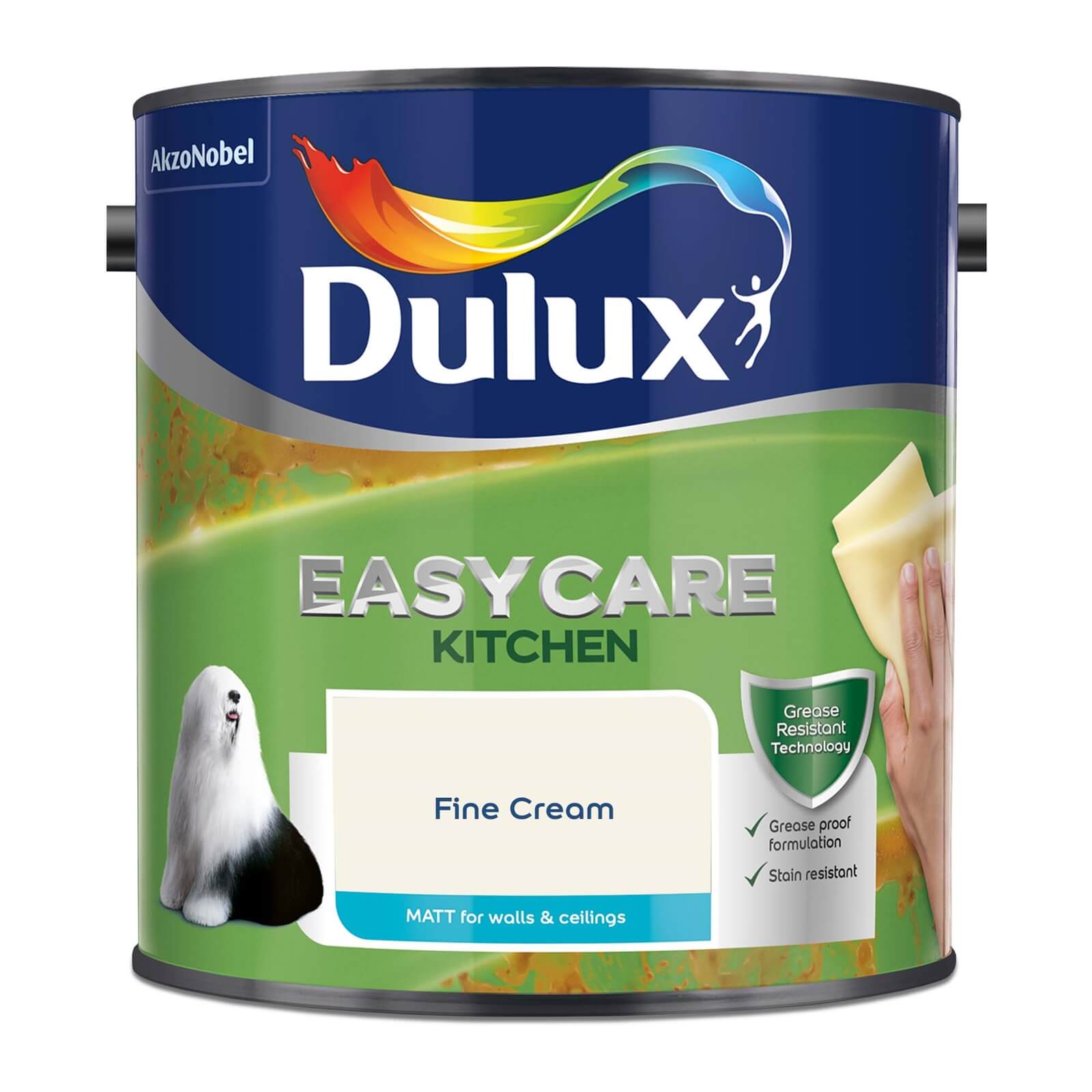 Dulux Easycare Kitchen Fine Cream Matt Paint - 2.5L