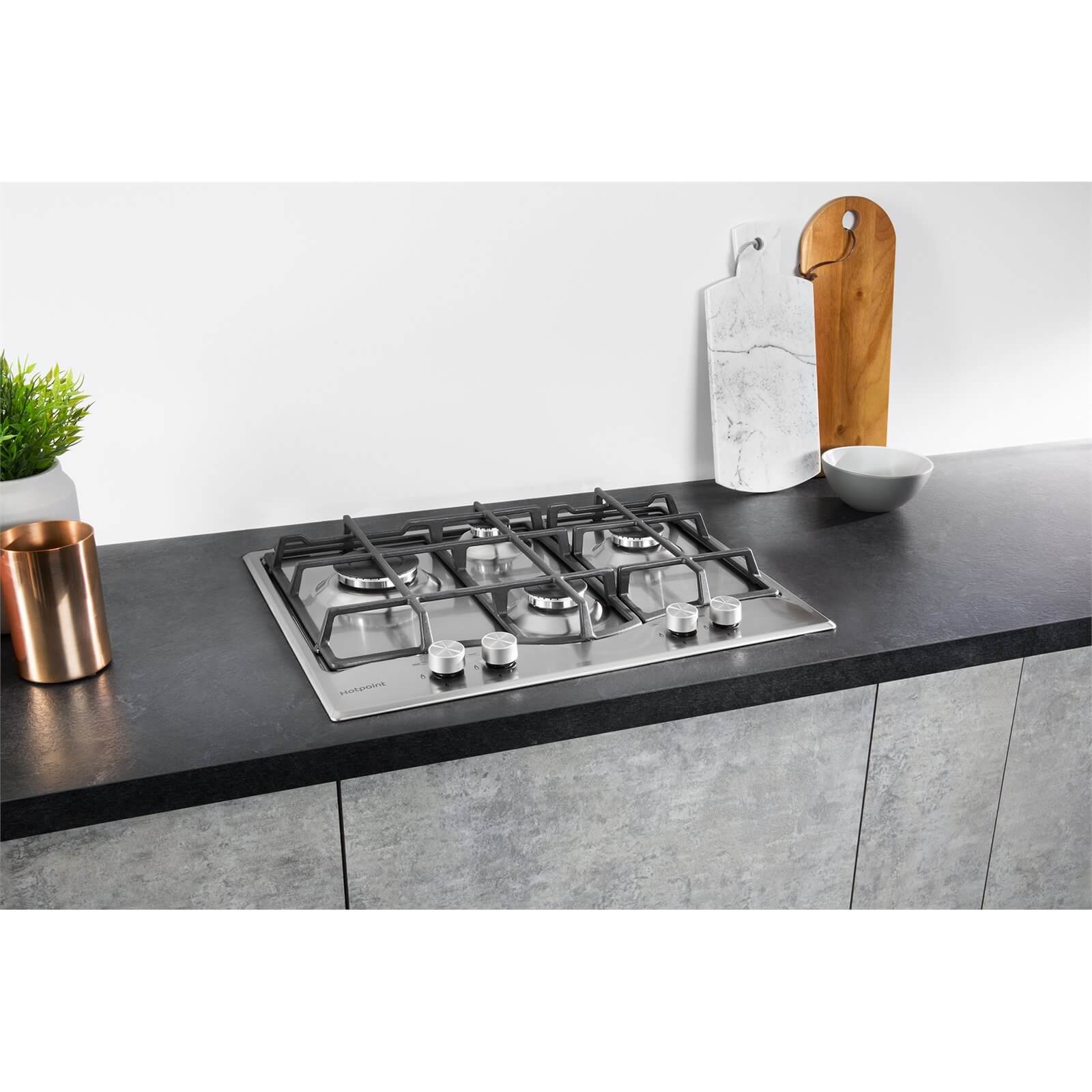 Hotpoint PCN641IXH Gas Hob - 60cm - Stainless Steel