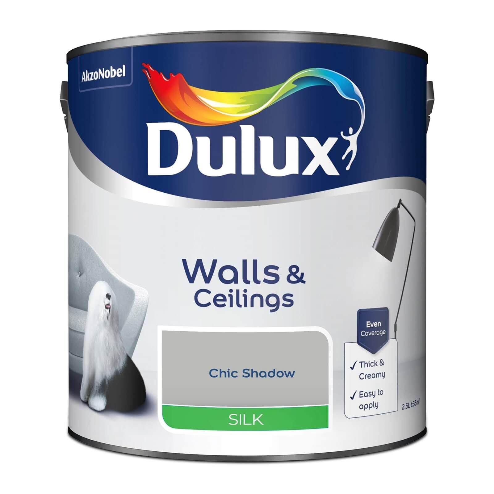 Dulux Silk Emulsion Paint Chic Shadow - 2.5L