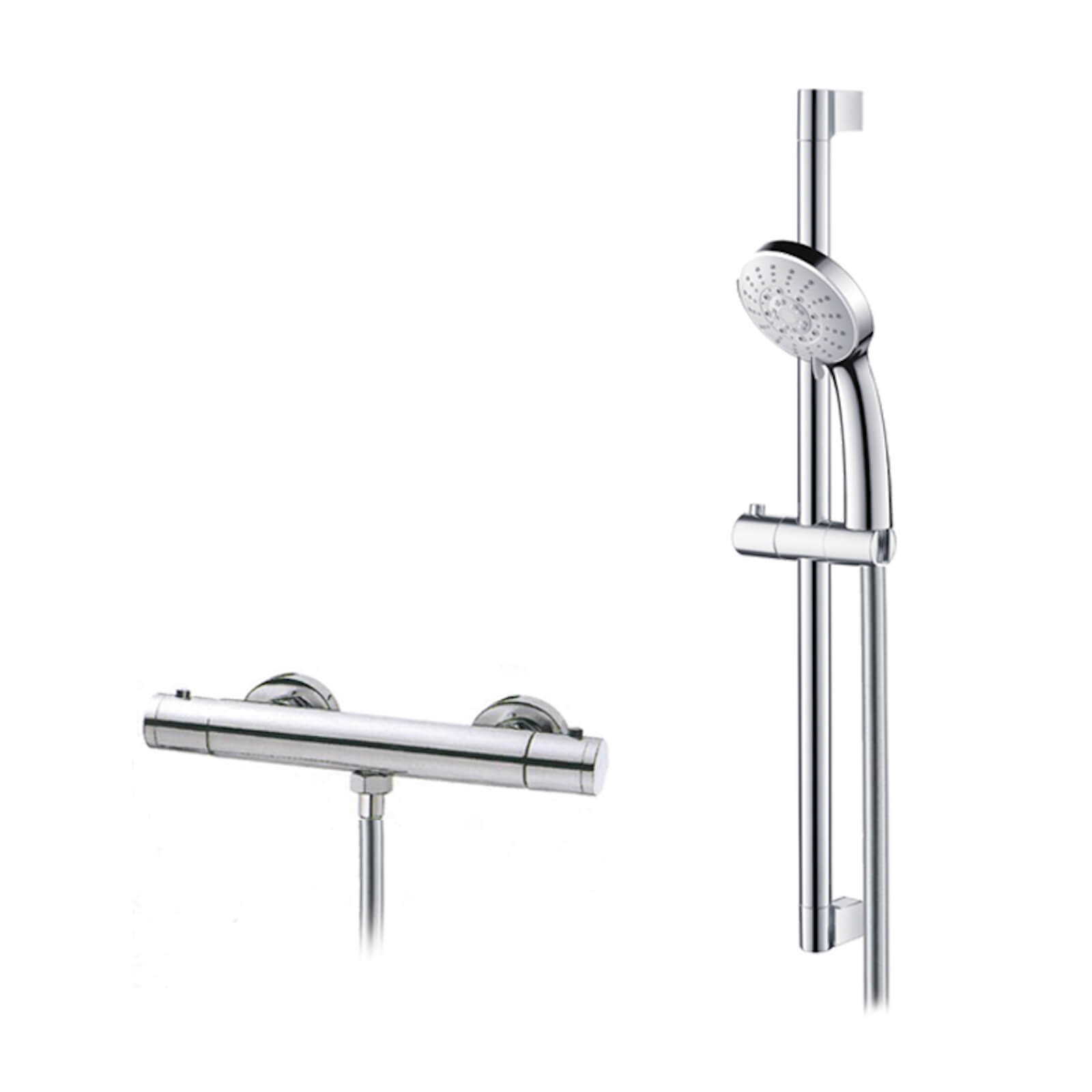 Wetrooms2Go Exposed Thermoshower and Riser Rail Kit