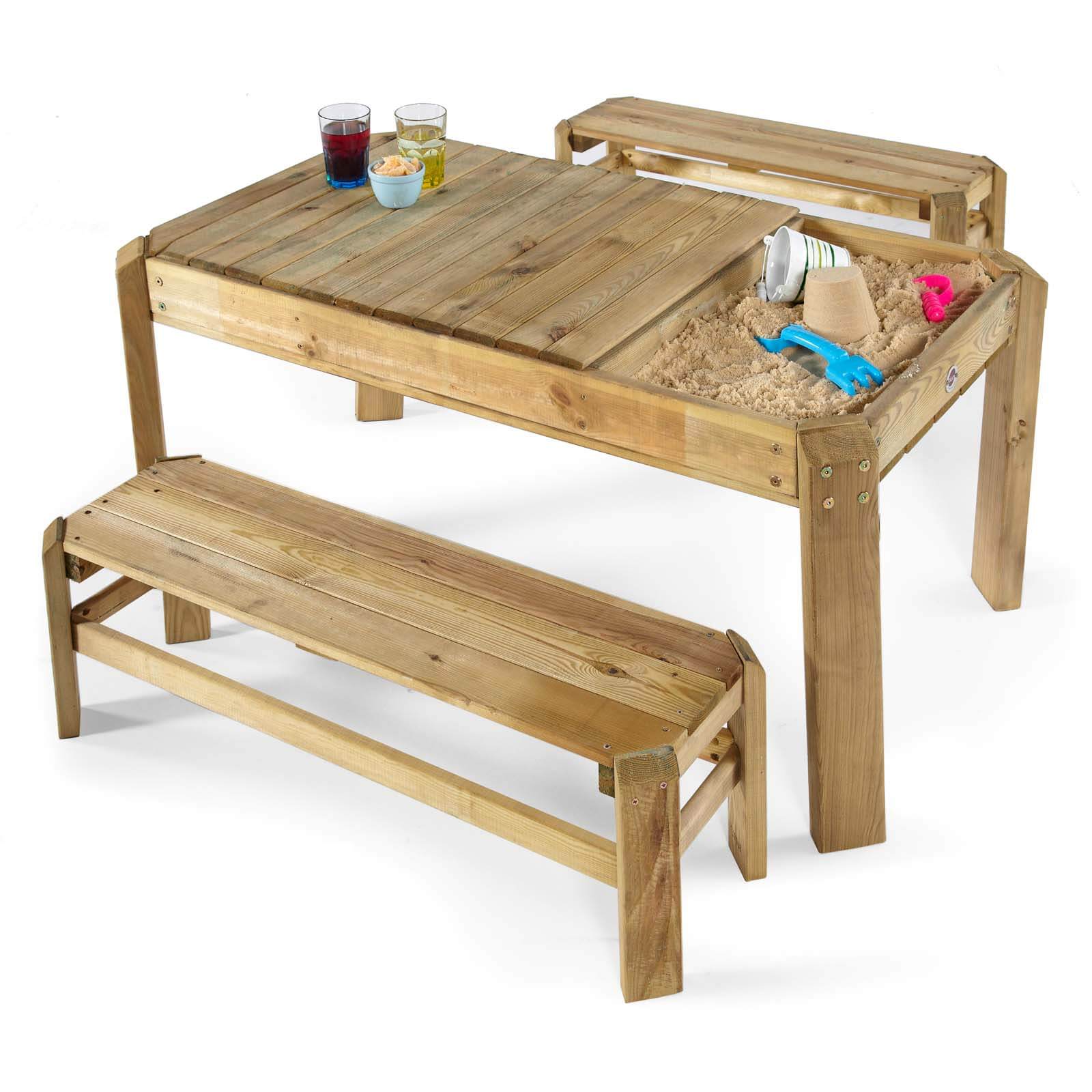 Plum Wooden Activity Table & Benches