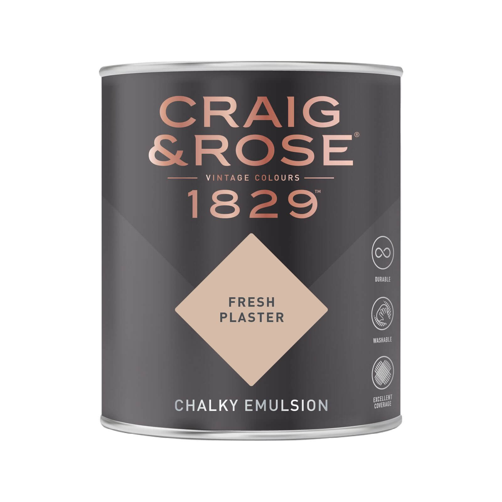 Craig & Rose 1829 Chalky Emulsion Paint Fresh Plaster - 750ml