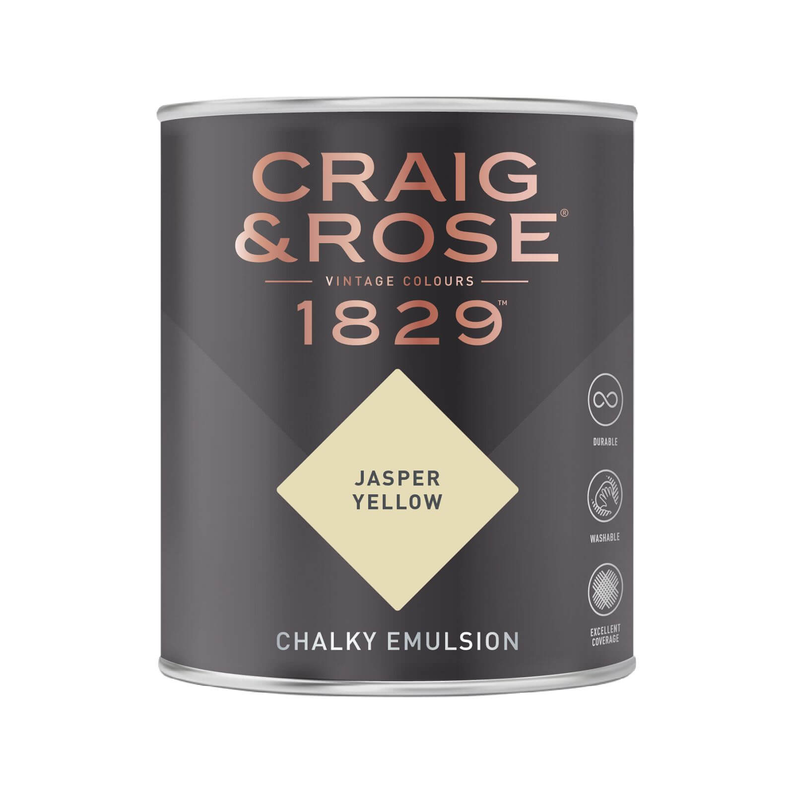 Craig & Rose 1829 Chalky Emulsion Paint Jasper Yellow - 750ml