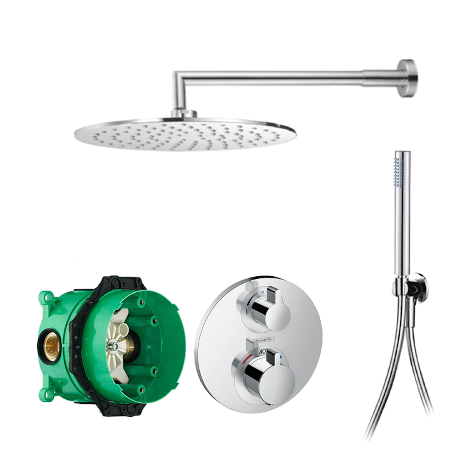 Wetrooms2Go Fixed Head and Hand Shower Valve Kit