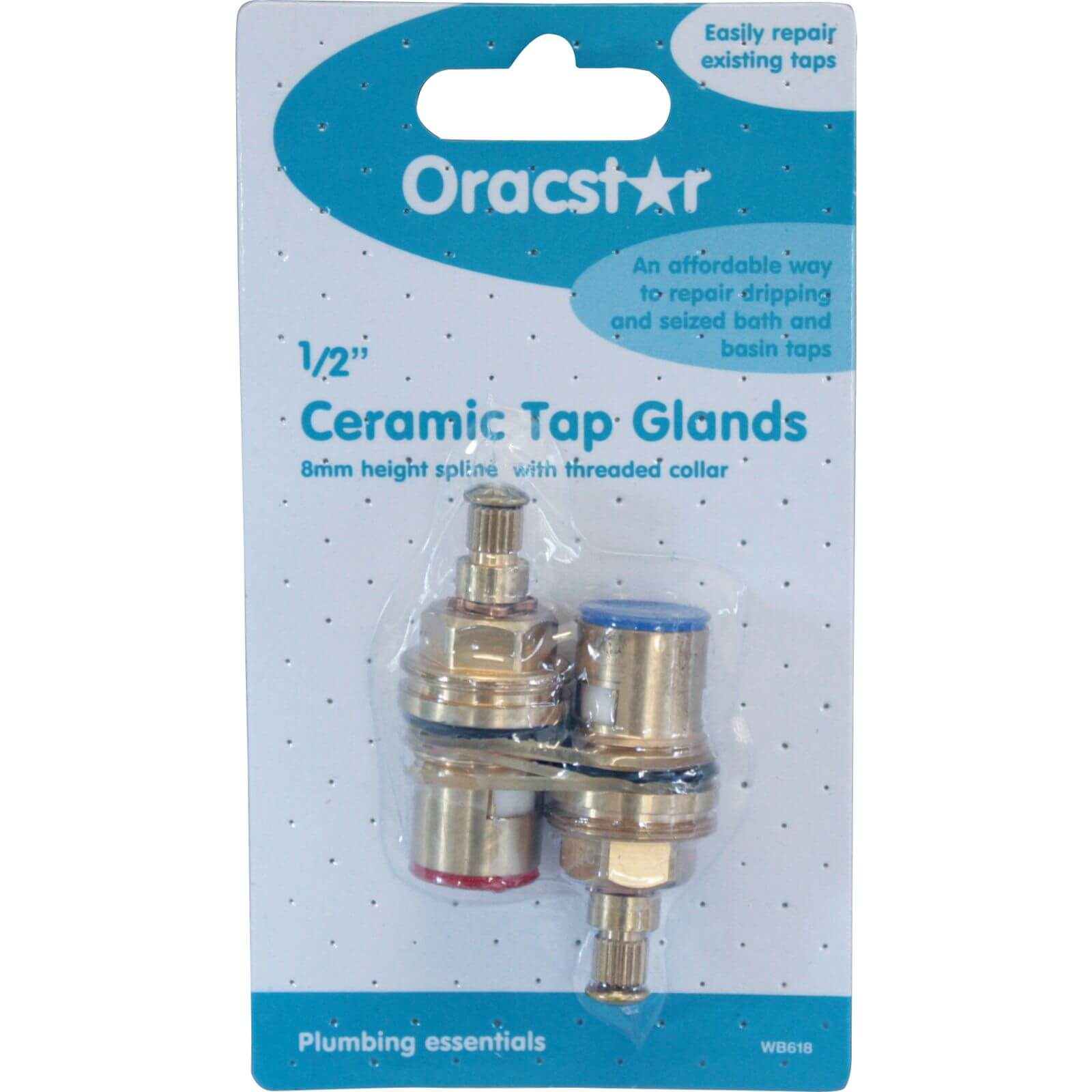 Oracstar 1/2 inch Ceramic Tap Gland 8mm Spline