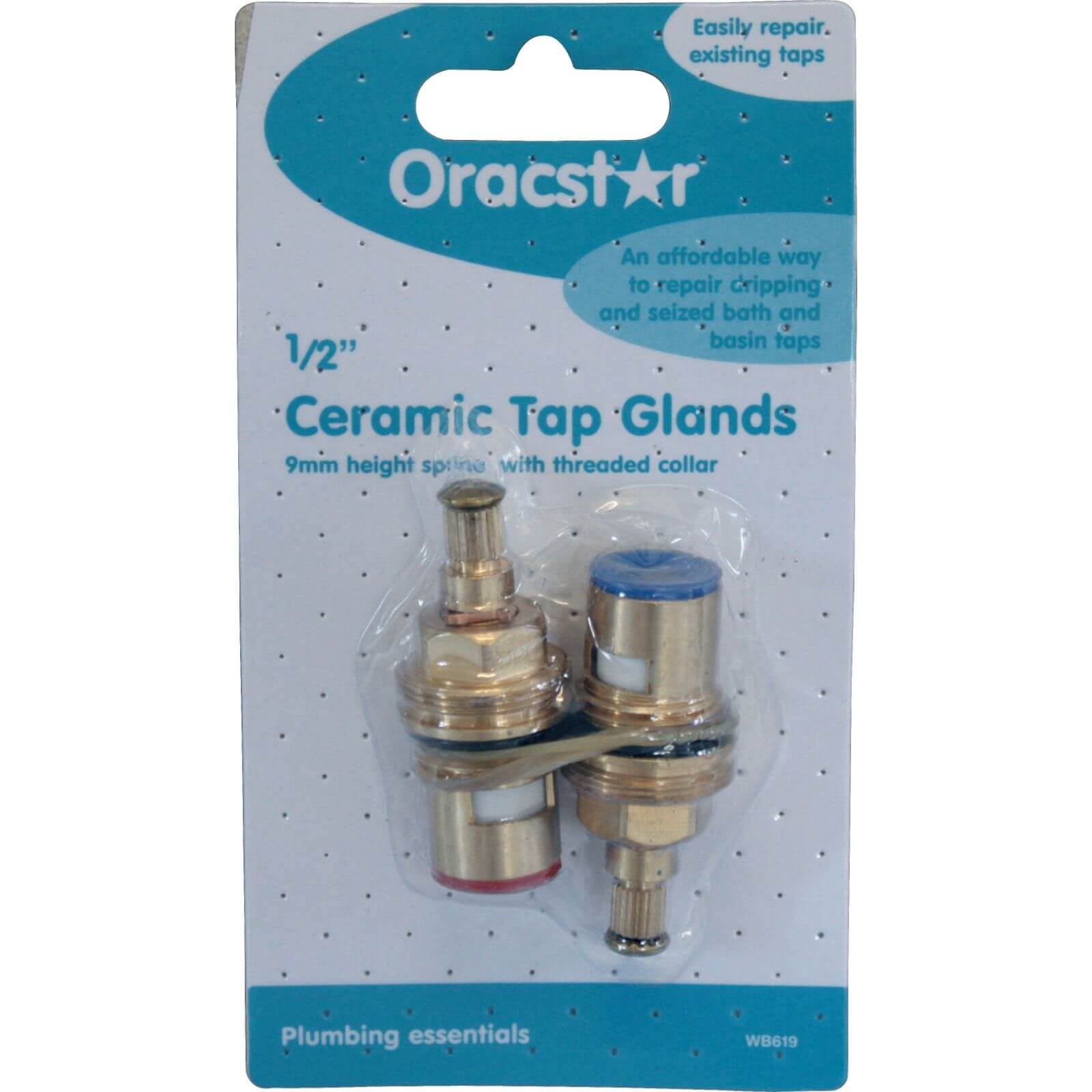 Oracstar 1/2 inch Ceramic Tap Gland 9mm Spline