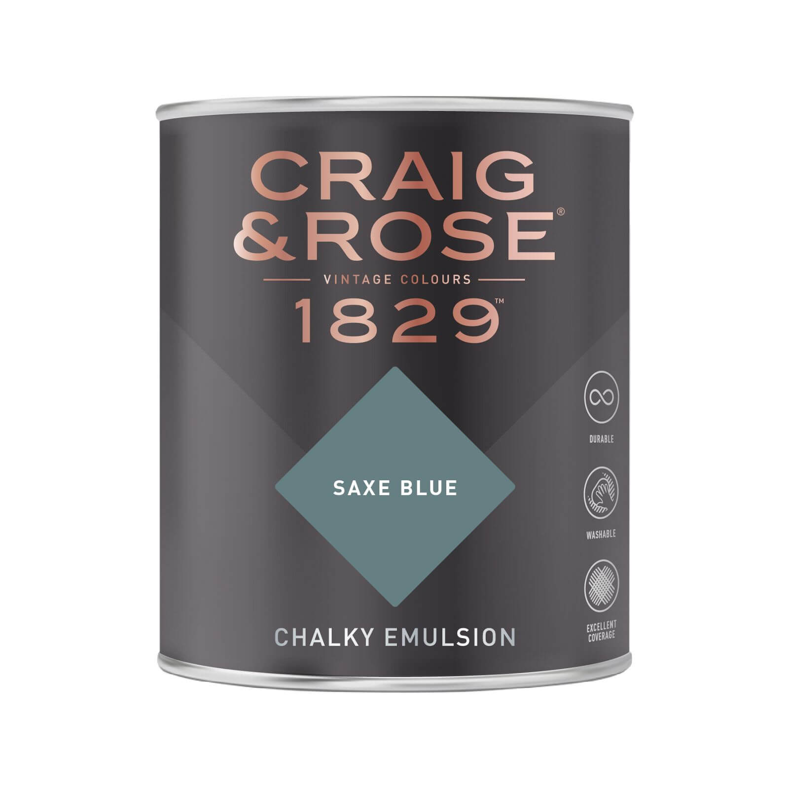 Craig & Rose 1829 Chalky Emulsion Paint Saxe Blue - 750ml