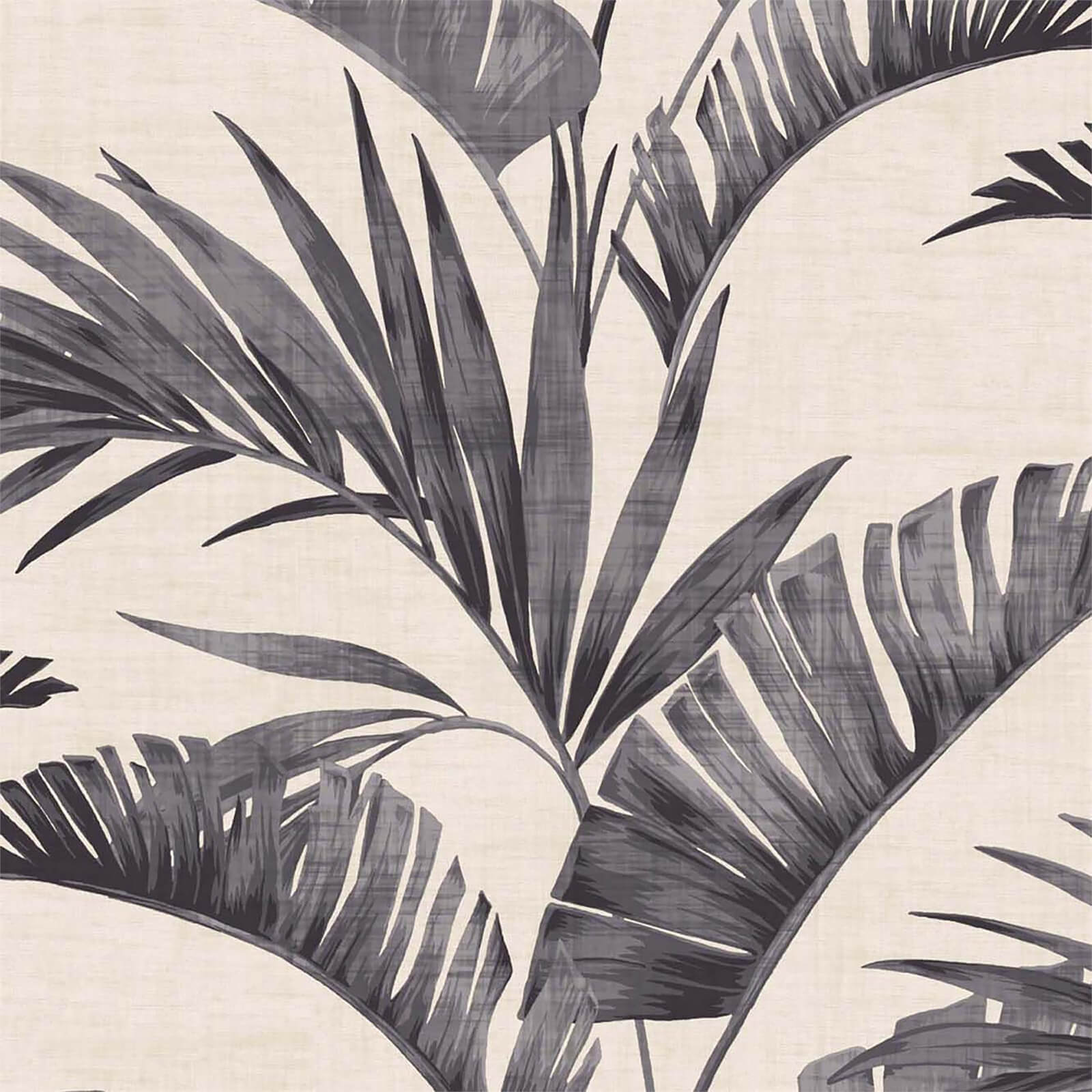 Arthouse Banana Palm Tree Smooth Charcoal Wallpaper