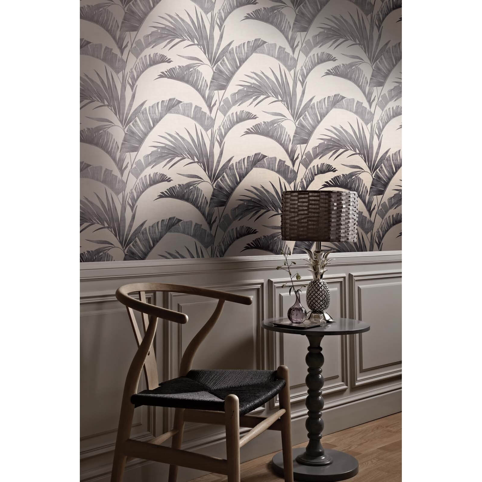 Arthouse Banana Palm Tree Smooth Charcoal Wallpaper