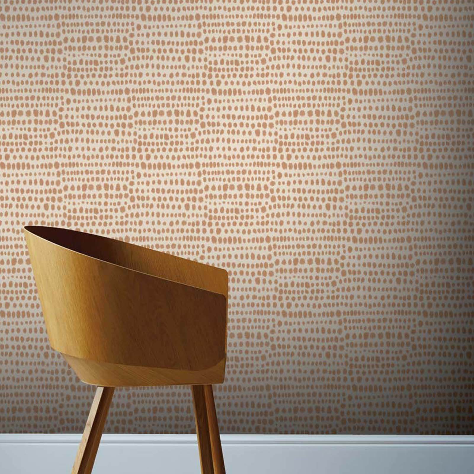 Arthouse Tribal Dots Embossed Glitter Coffee Wallpaper