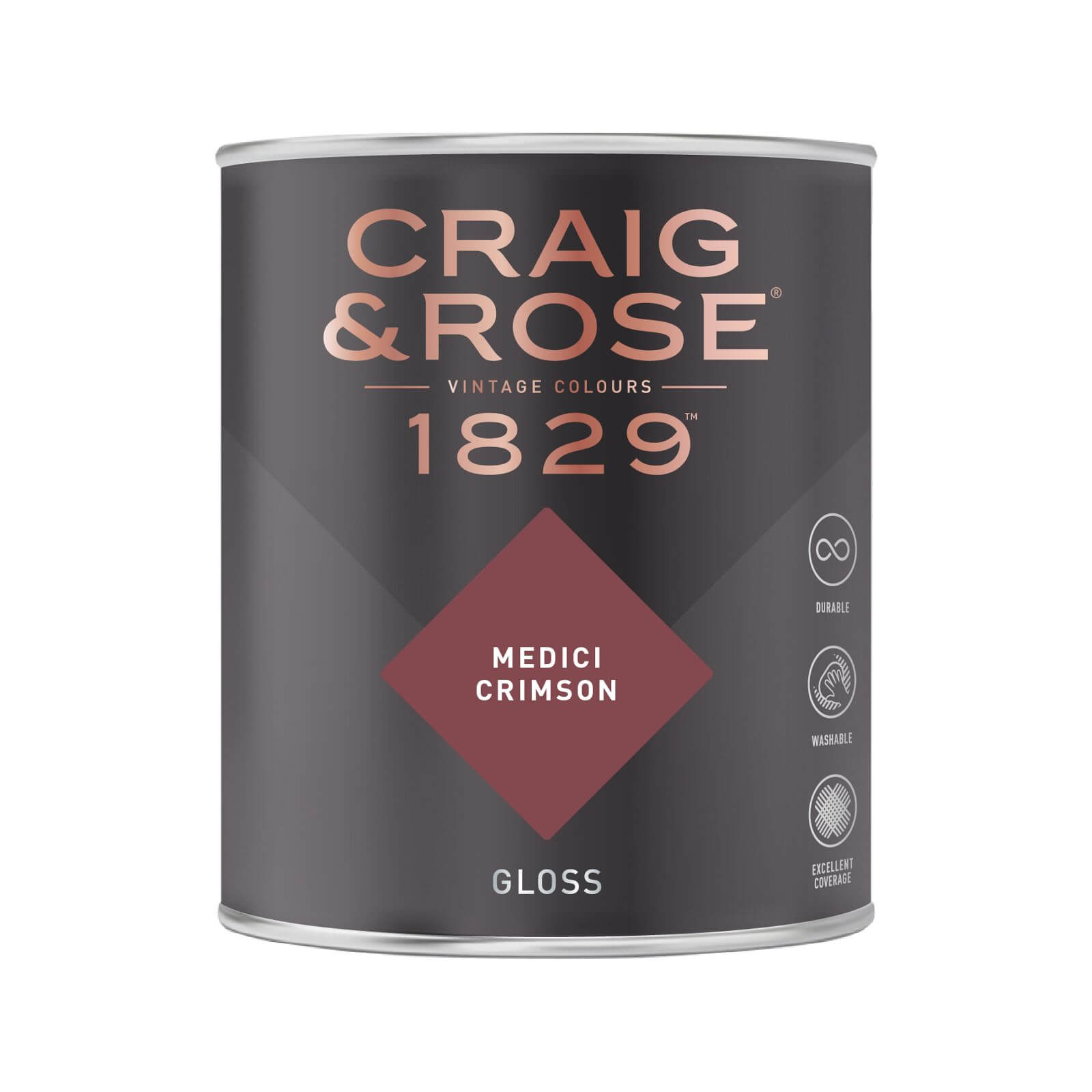 Craig & Rose 1829 Gloss Paint Medici Crimson - 750ml