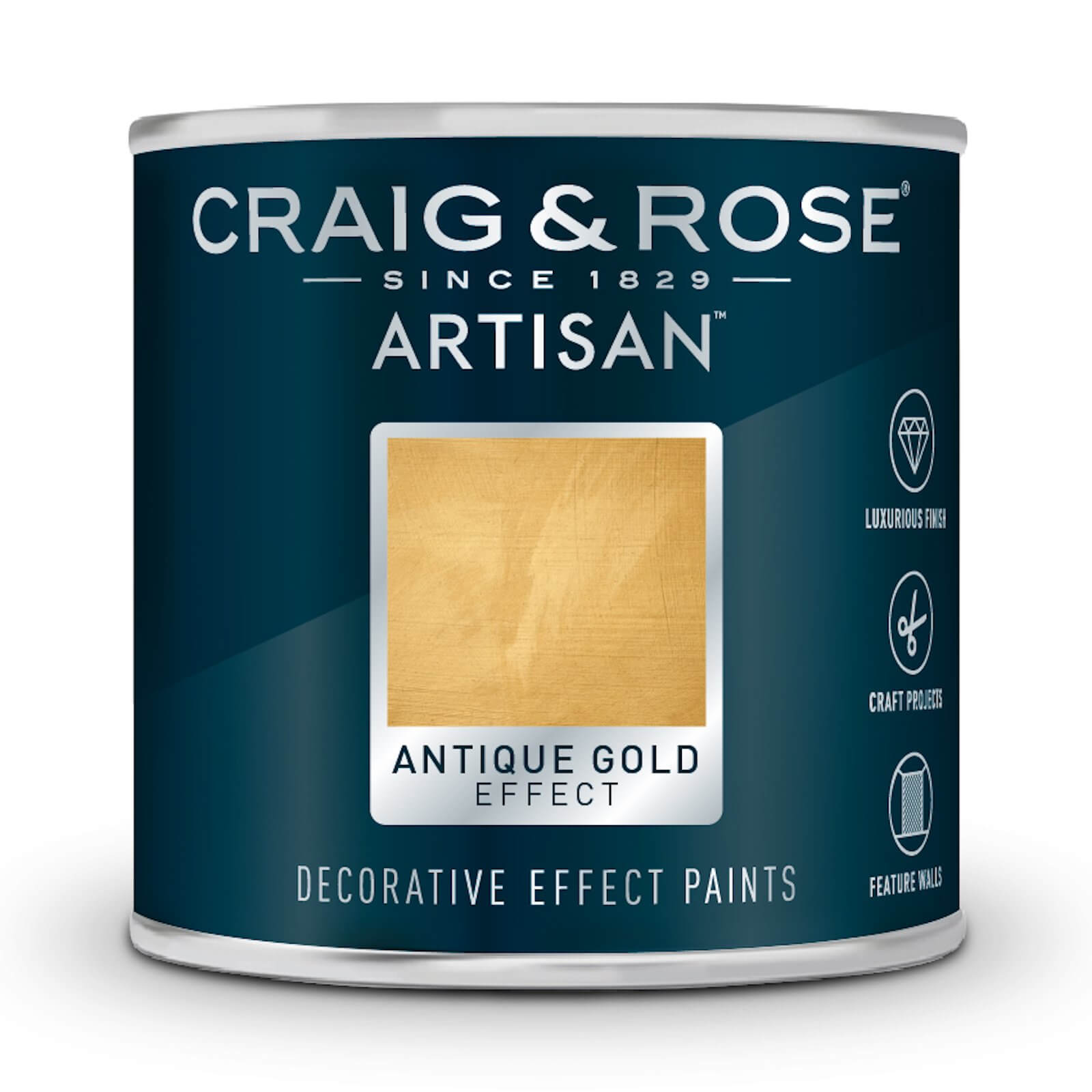 Craig & Rose Artisan Gold Effect Paint Antique Gold - 125ml