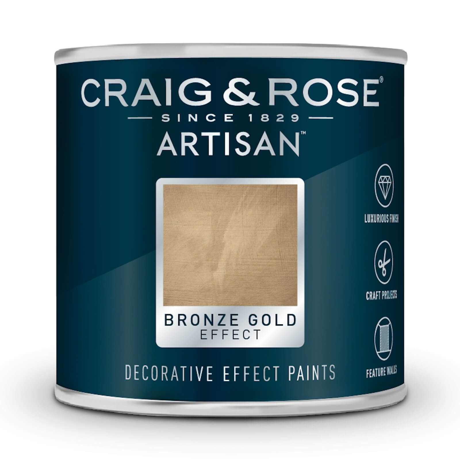 Craig & Rose Artisan Gold Effect Paint Bronze Gold - 125ml
