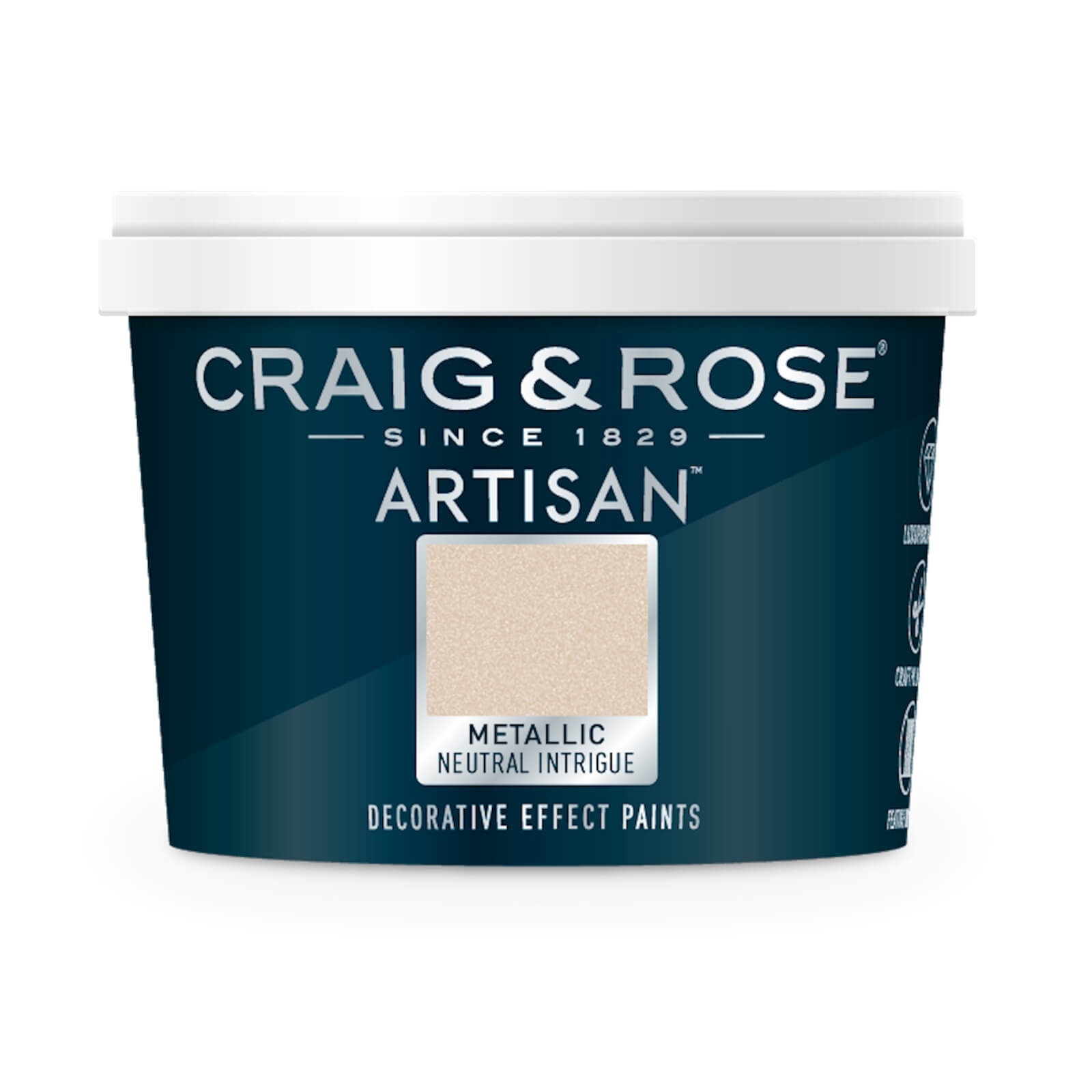 Craig & Rose Artisan Metallic Effect Paint Neutral Intrigue - 100ml