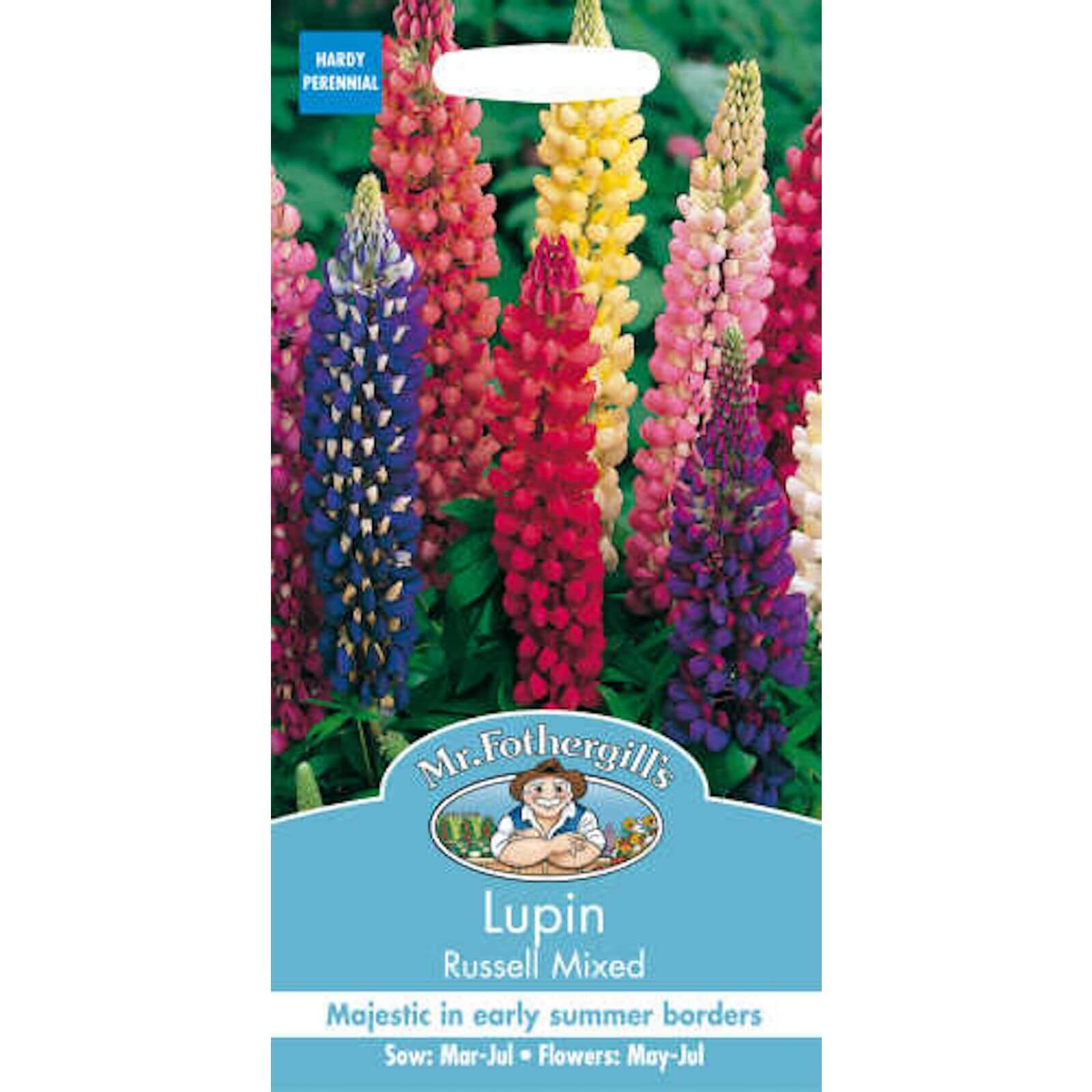 Mr. Fothergill's Lupin Russell Mixed (Lupinus Polyphyllus) Seeds