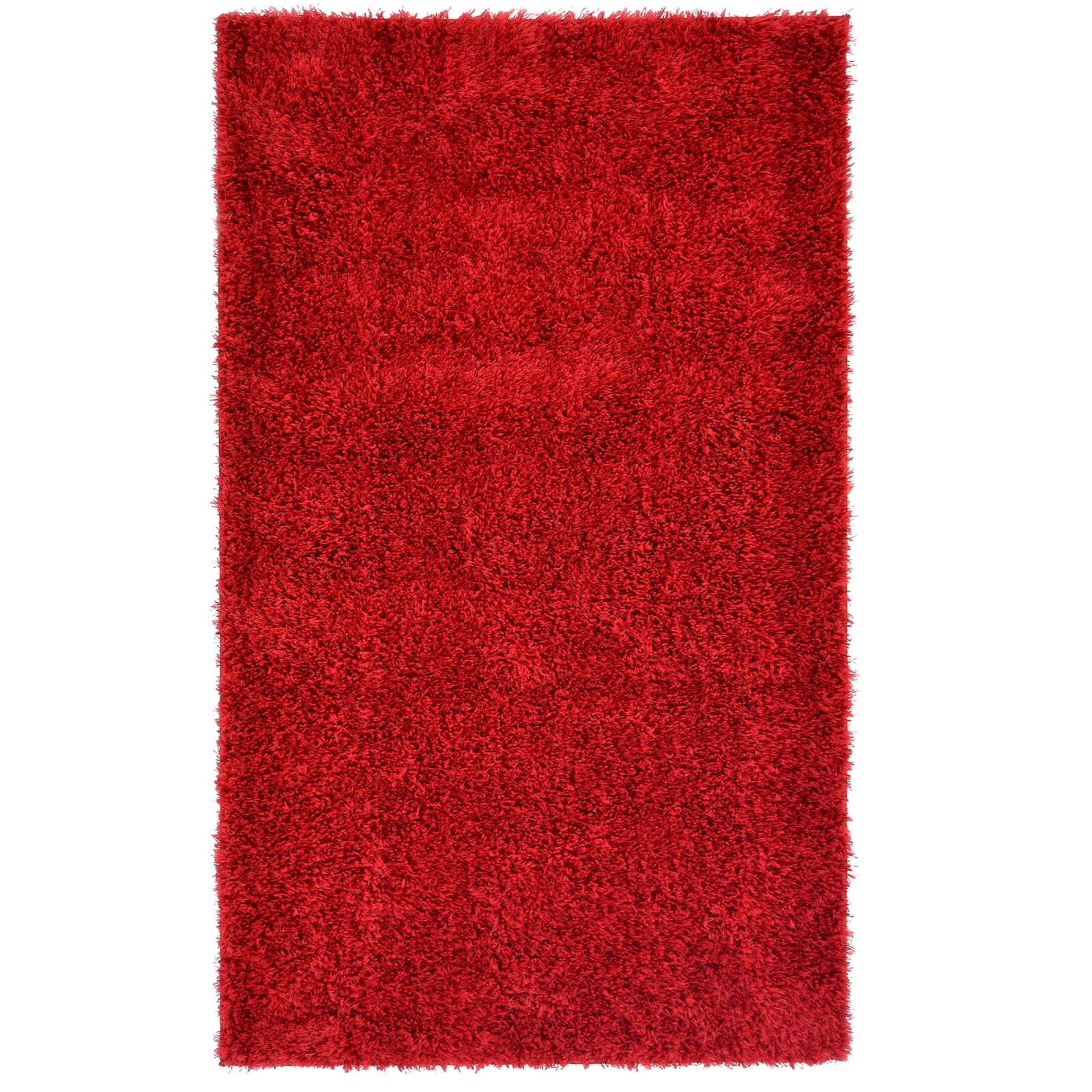 Deco Shaggy Red Rug - 160x230cm
