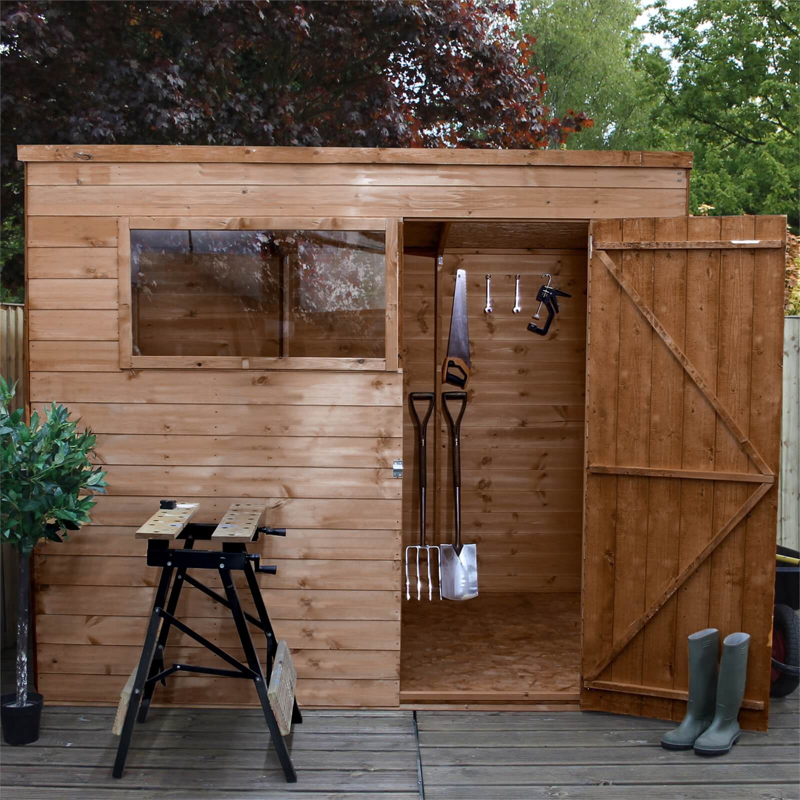 Mercia (Installation Included) 8x6ft Shiplap Pent Shed
