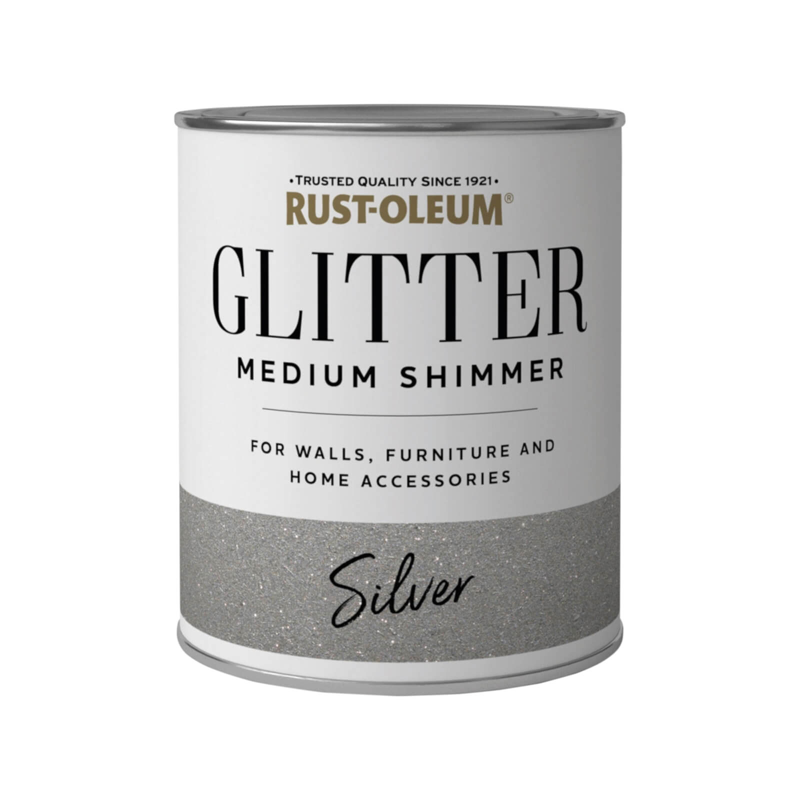 Rust-Oleum Medium Shimmer Silver Glitter - 750ml