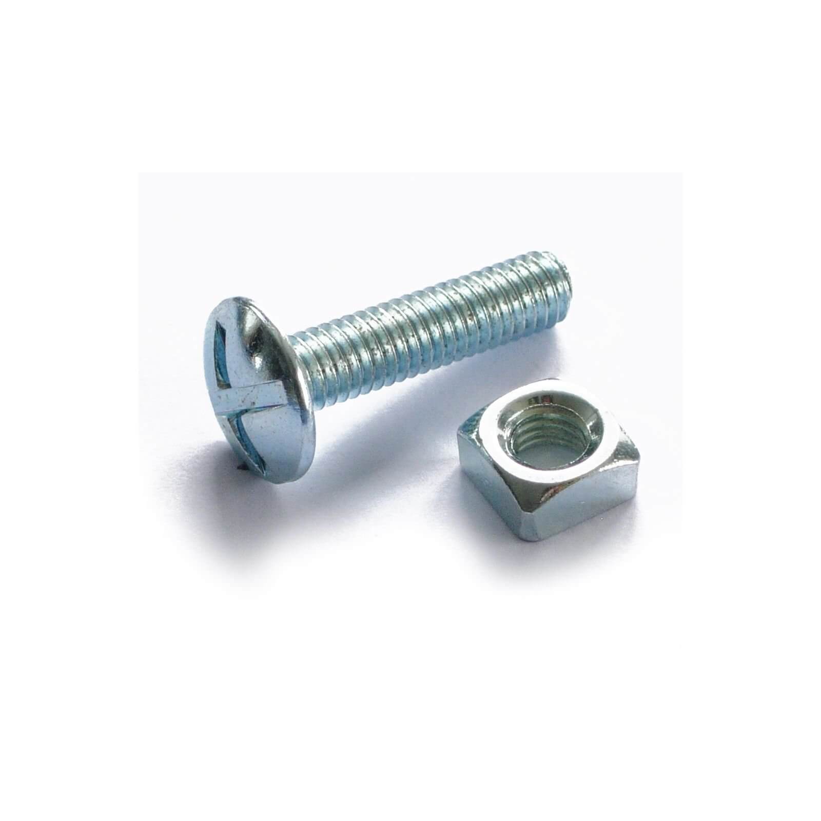 Roofing Bolt - Bright Zinc Plated - M8 40mm - 10 Pack